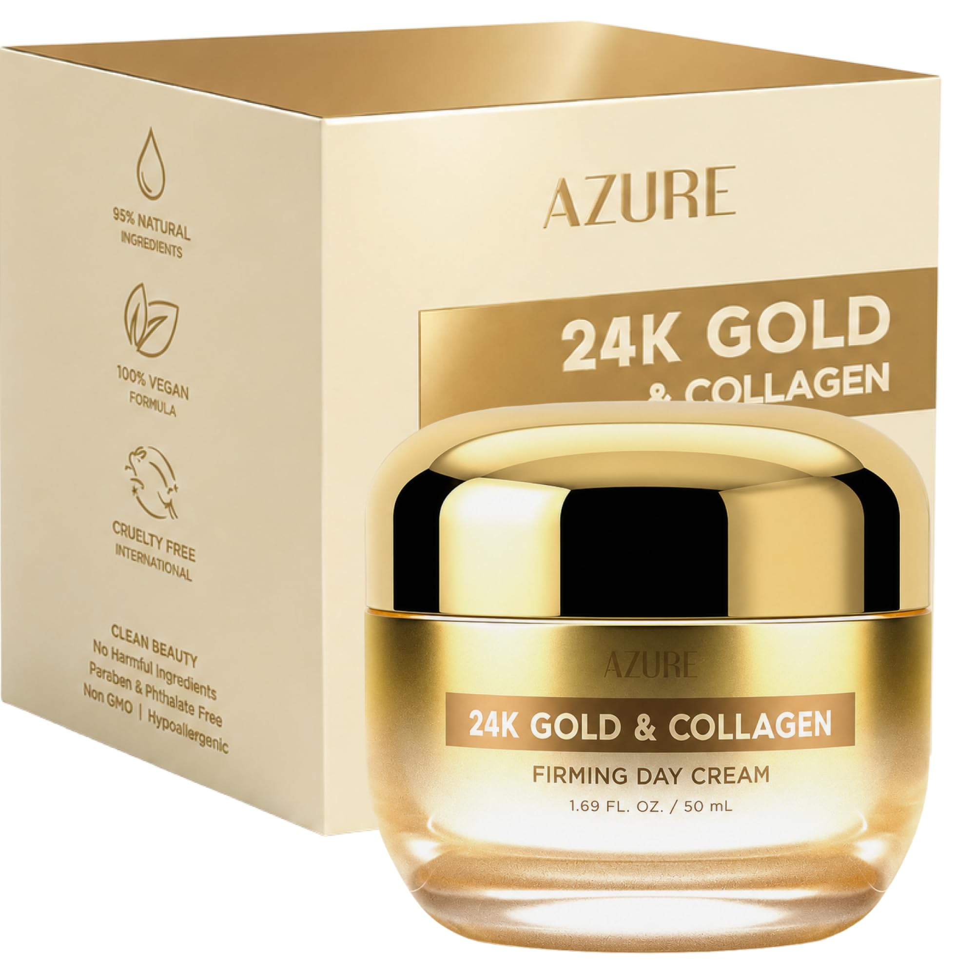 Hyaluronic Acid &amp; Retinol Face Moisturizer, Dermatologist - Azure Cosmetics