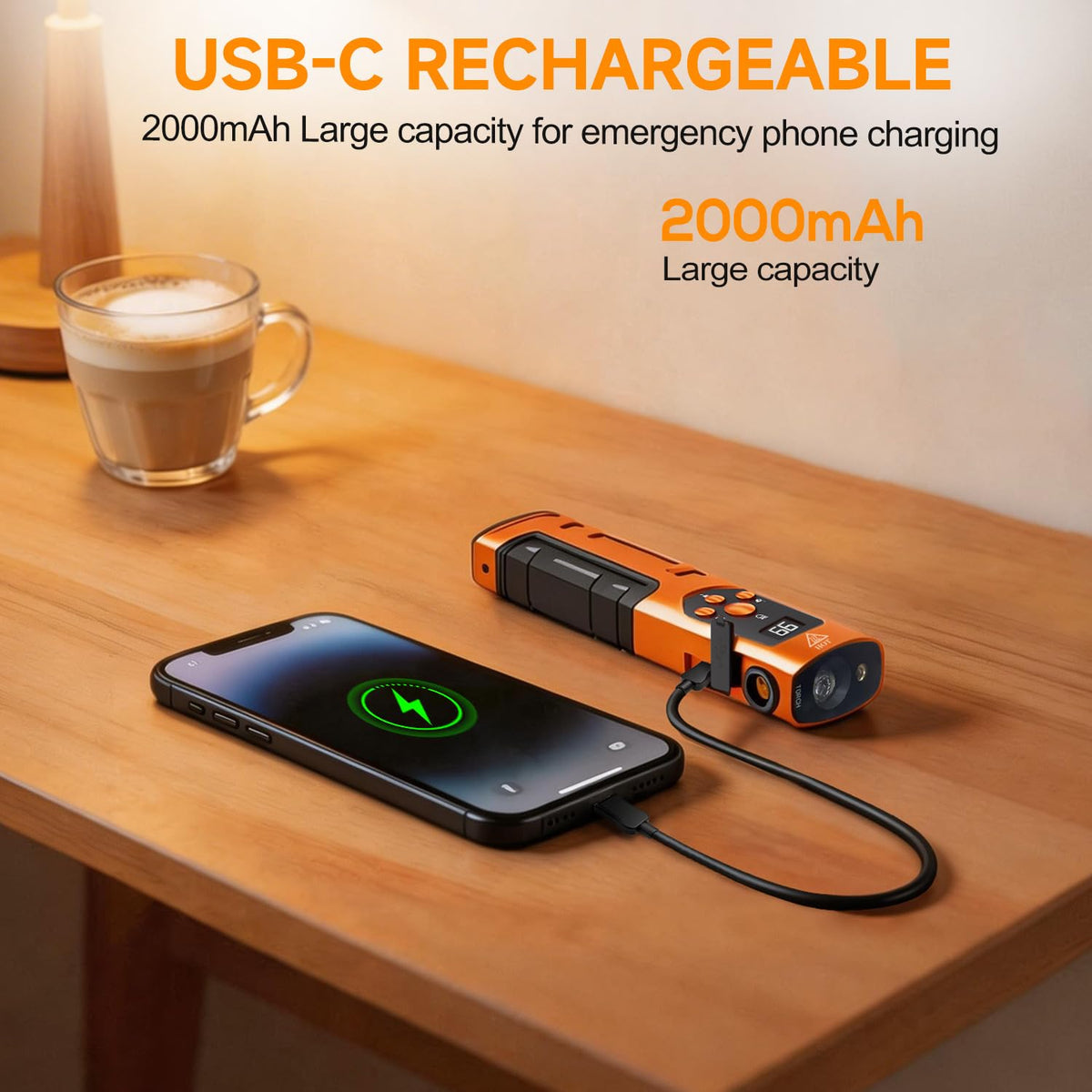 Rechargeable EDC Flashlight 5 in 1 Pocket Light with Red - EWZ Official Imagery - 8