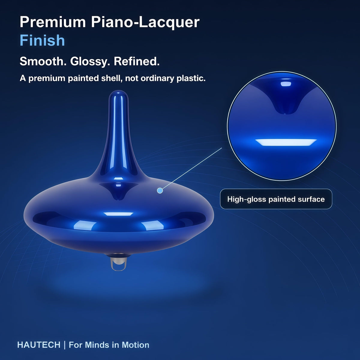 Electric Spinning Top with Glass Base 6 Hour Endless Spin - Hautech Official Imagery - 5