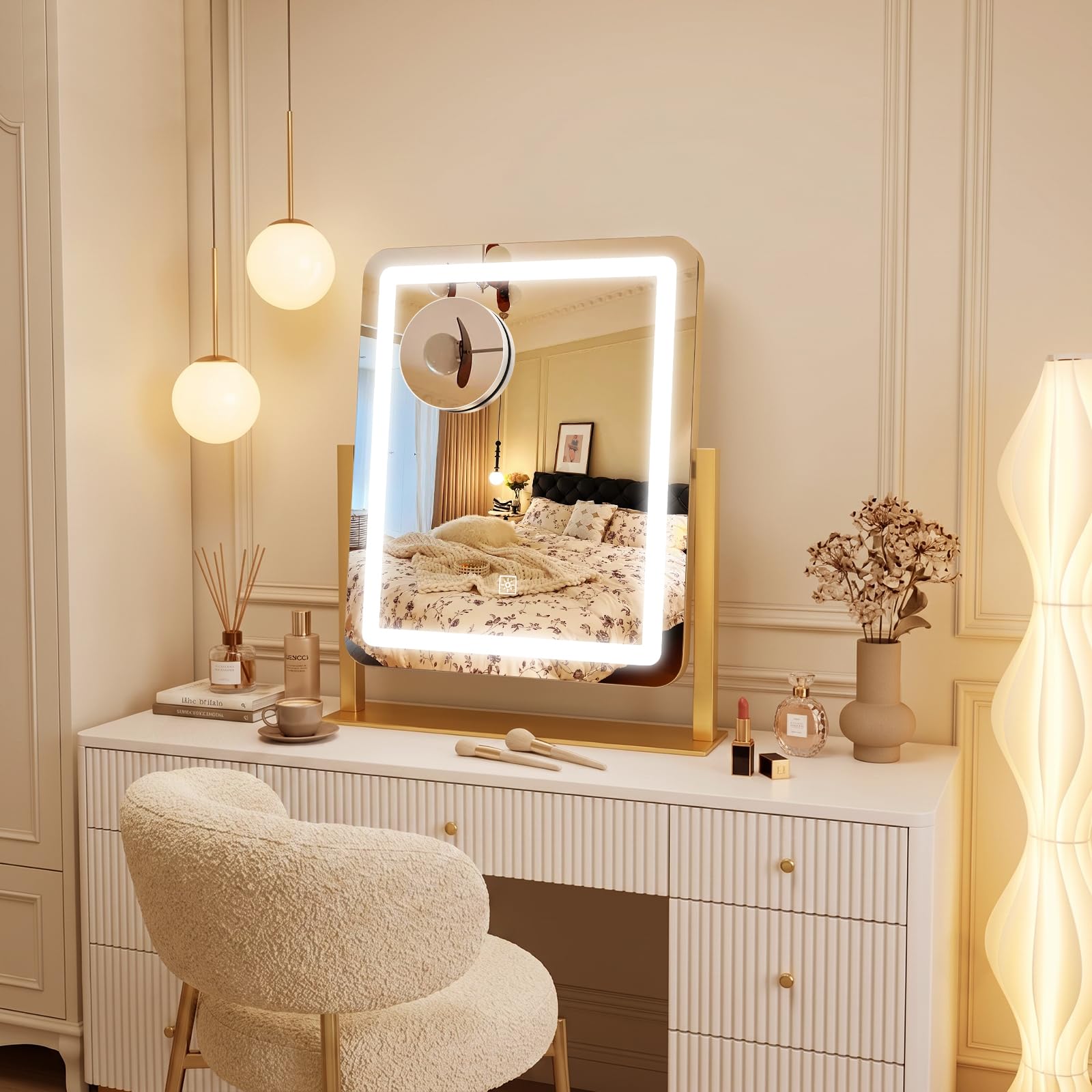 CraftCraze 15"x13"Vanity Mirror| Makeup Mirror with Lights, 3 Col - CraftCraze Official Product View 7