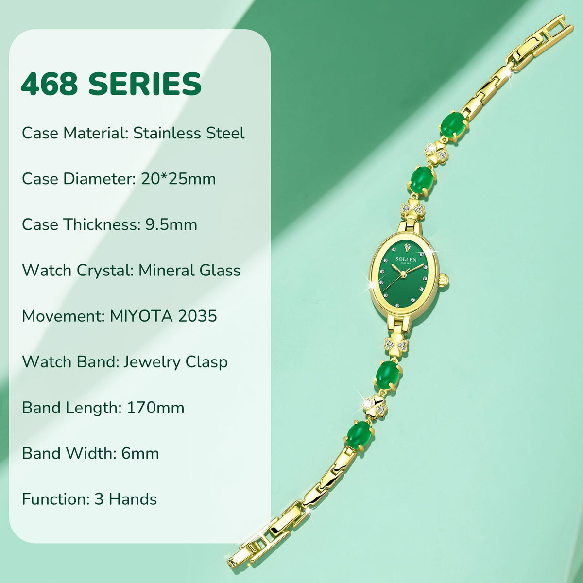 Women s Bracelet Watches Dainty Stylish Luxury Quartz - SOLLEN Official Imagery - 6