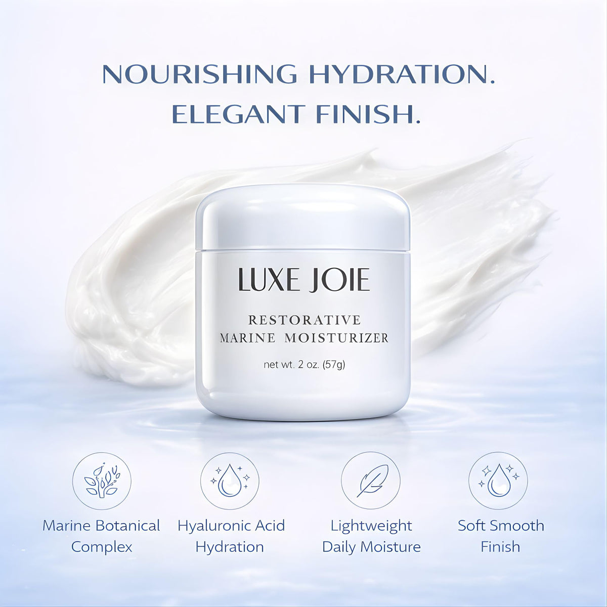 Restorative Marine Moisturizer 2 oz Hydrating Face Cream for - LuxeJoie Official Imagery - 6