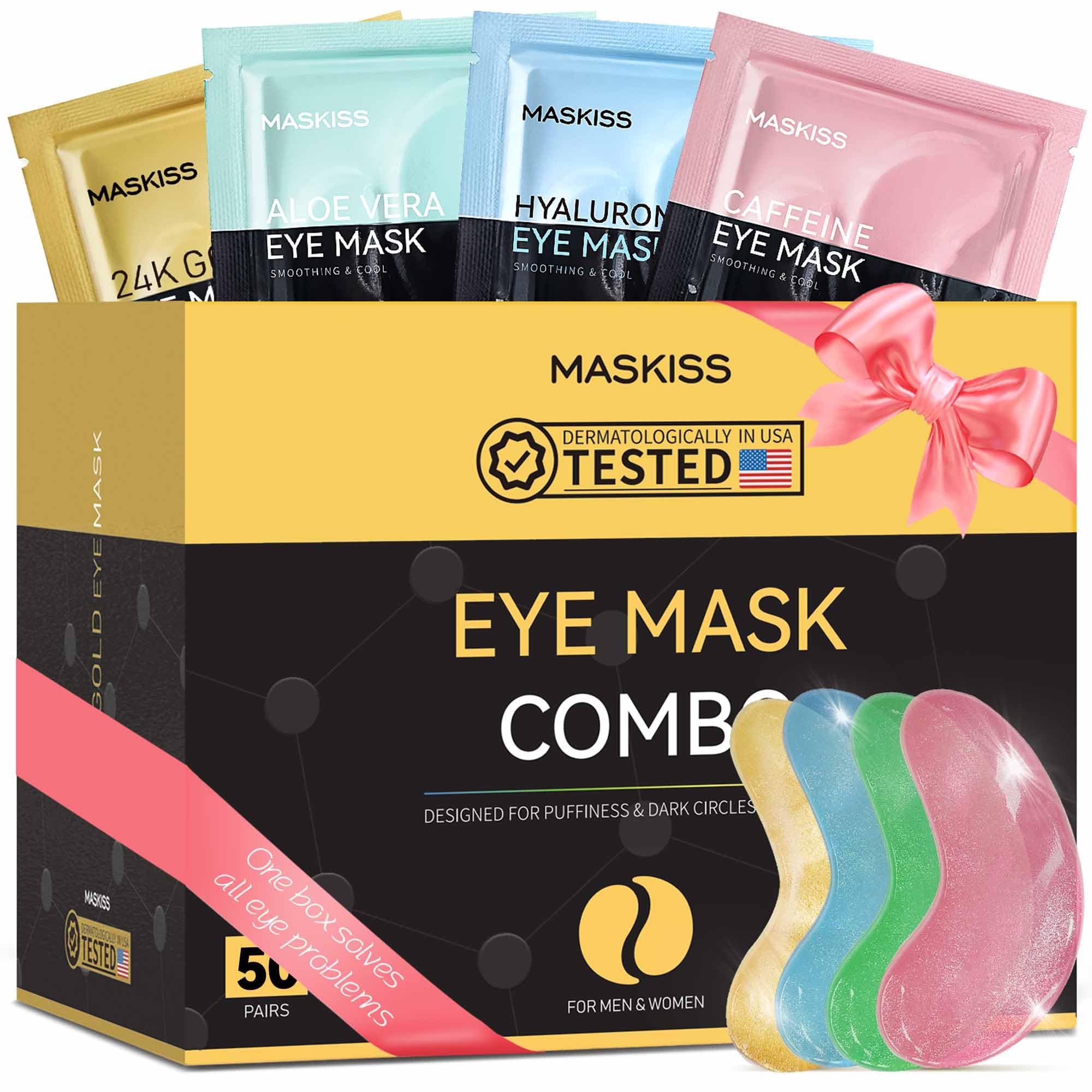 Maskiss Under Eye Patches Variety Pack (48 Pairs), Eye Masks for - Maskiss