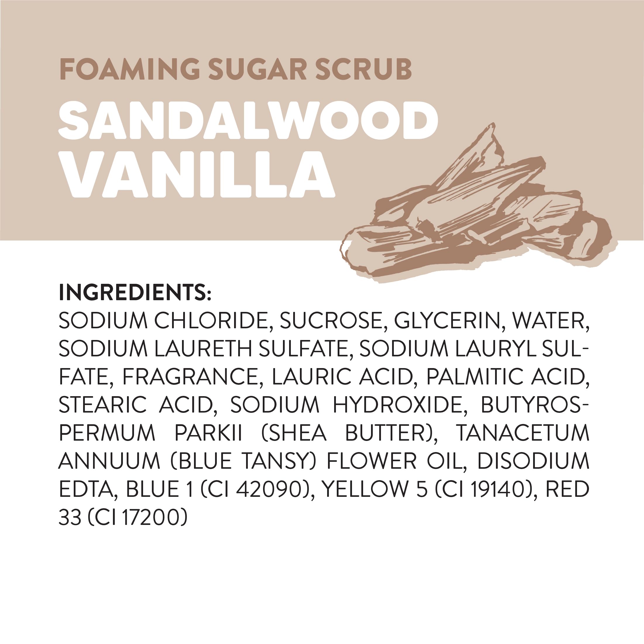 Onyx Professional Foaming Body Scrub With Brush, Sandalwood Vanilla, - Sugar - Onyx Professional Official Product View 6