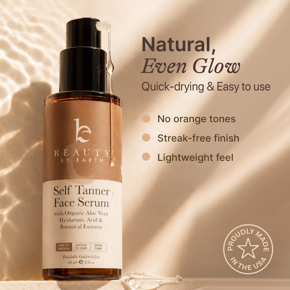Face Tanner Serum - Beauty by Earth Official Product Imagery - 4