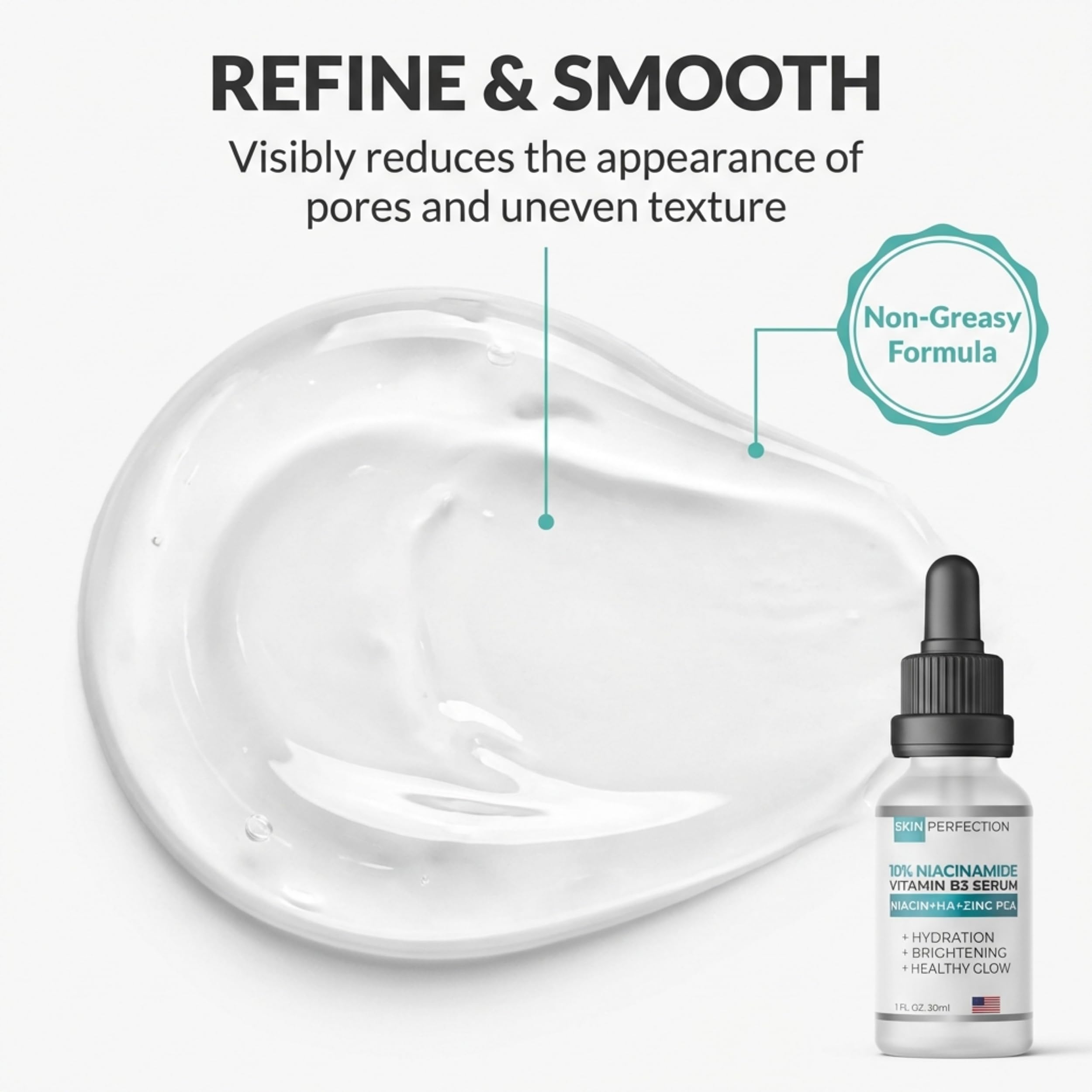 Niacinamide Serum for Face 10% with Zinc, Dark Spot &amp; Pore, - Skin Perfection