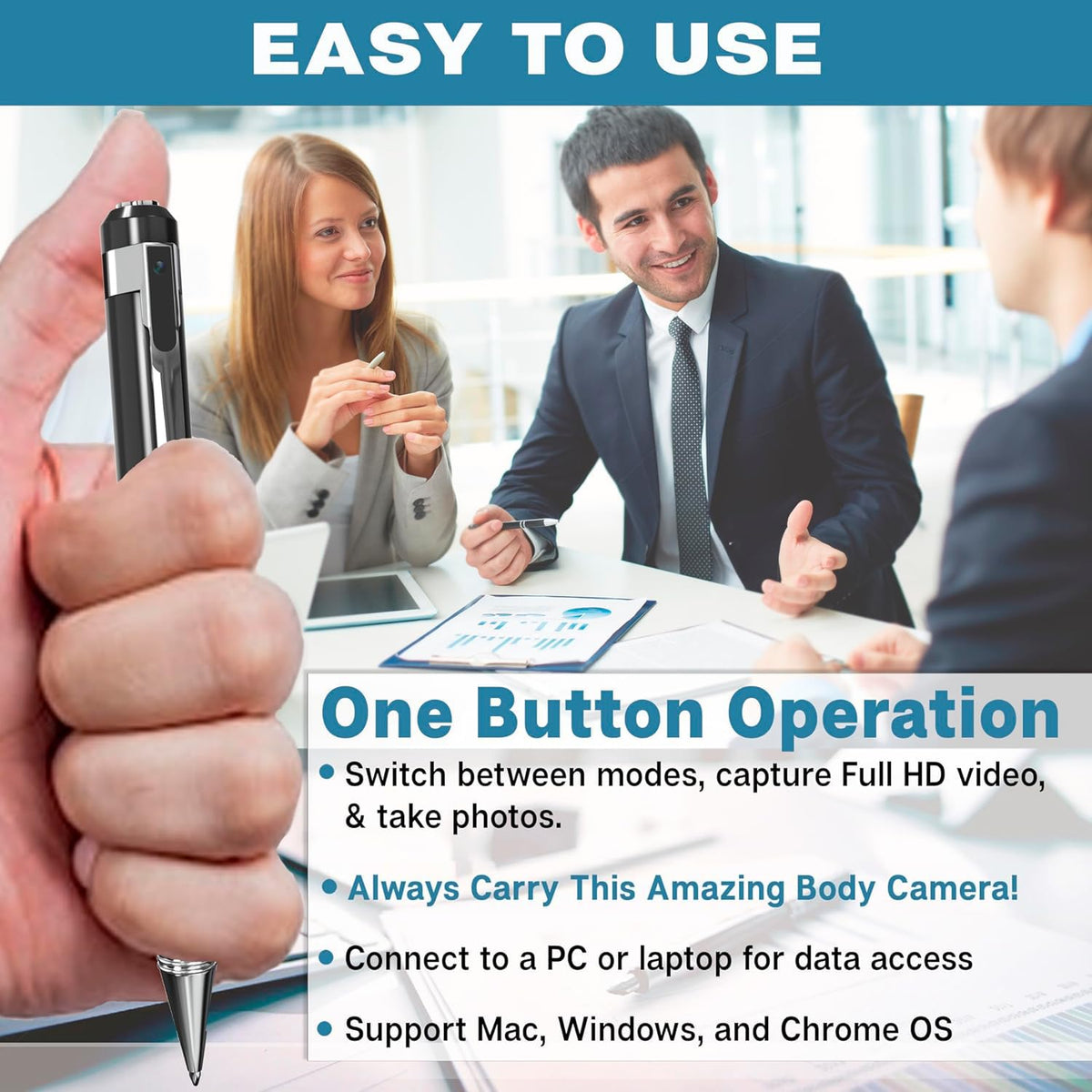 SIRGAWAIN Premium Body Camera Pen Full HD 1080p Video Photos - SIRGAWAIN Official Imagery - 5