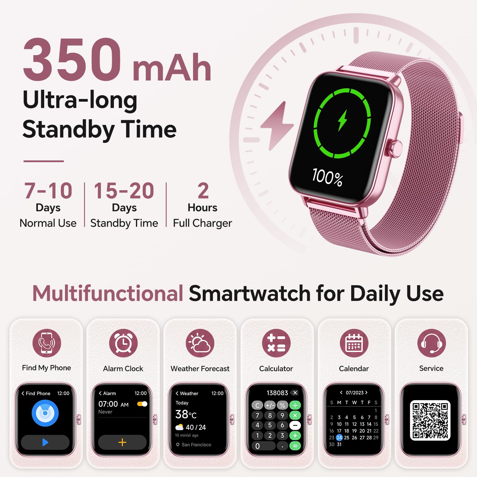 Hingso Smart Watches for Women  , 1.85" HD Alexa Smart Watch for Andro - View 8