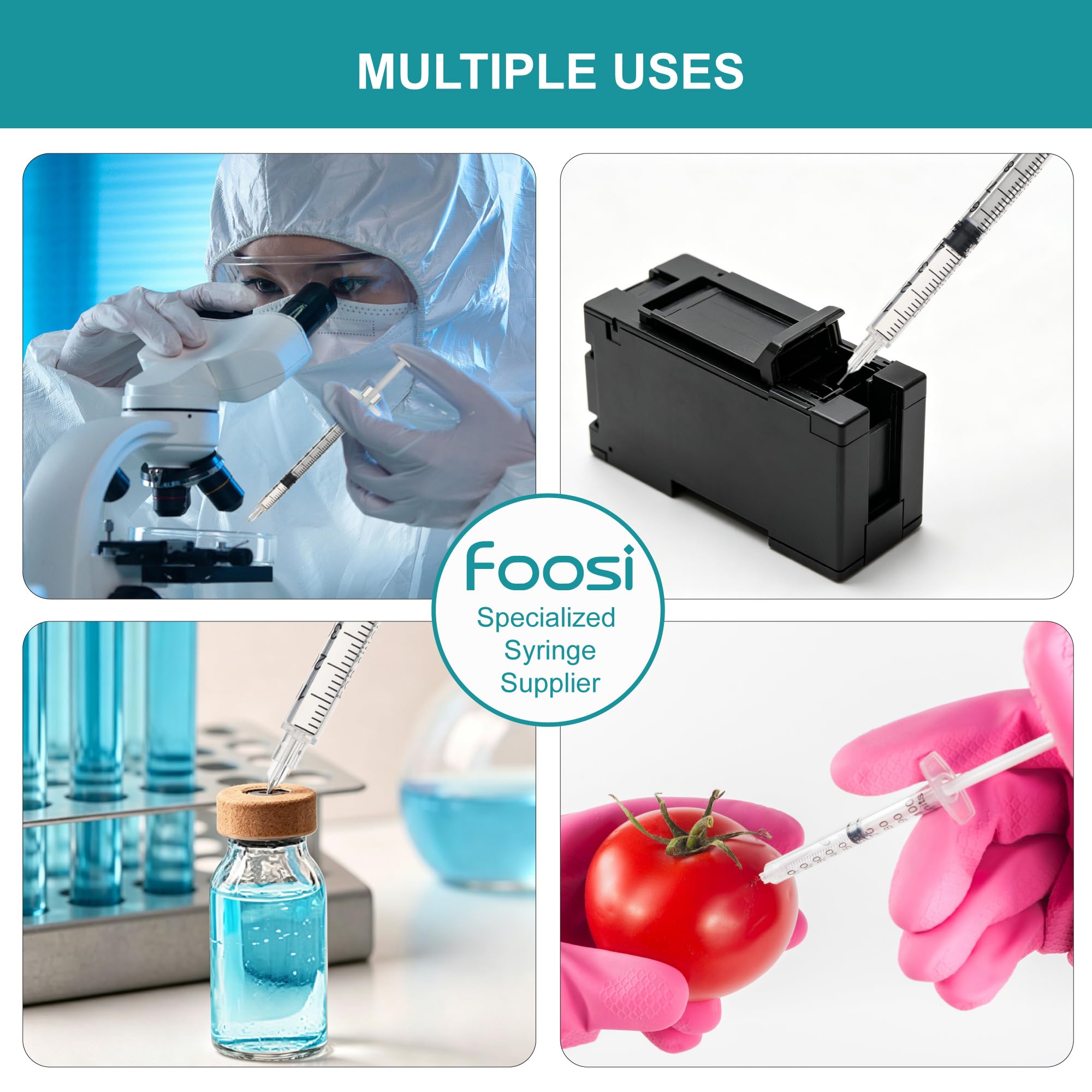 Foosi U-100 syringes with needle - 1ml 31G   5/16 inch syringe wi - Foosi Official Product View 7