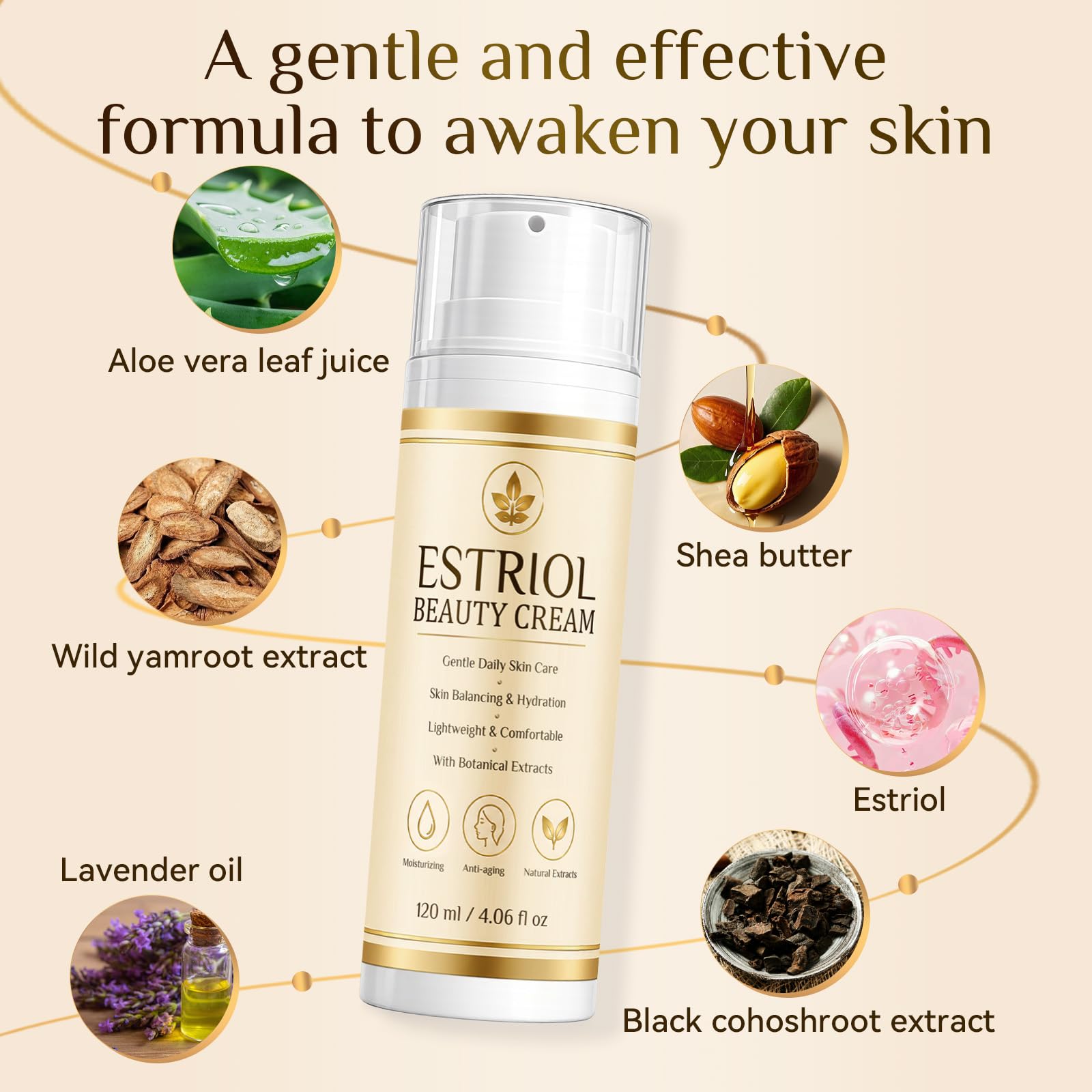 Estrogen Cream 4 06fl oz Estriol Cream for Firming Hydrating - Clennaner Official Imagery - 4