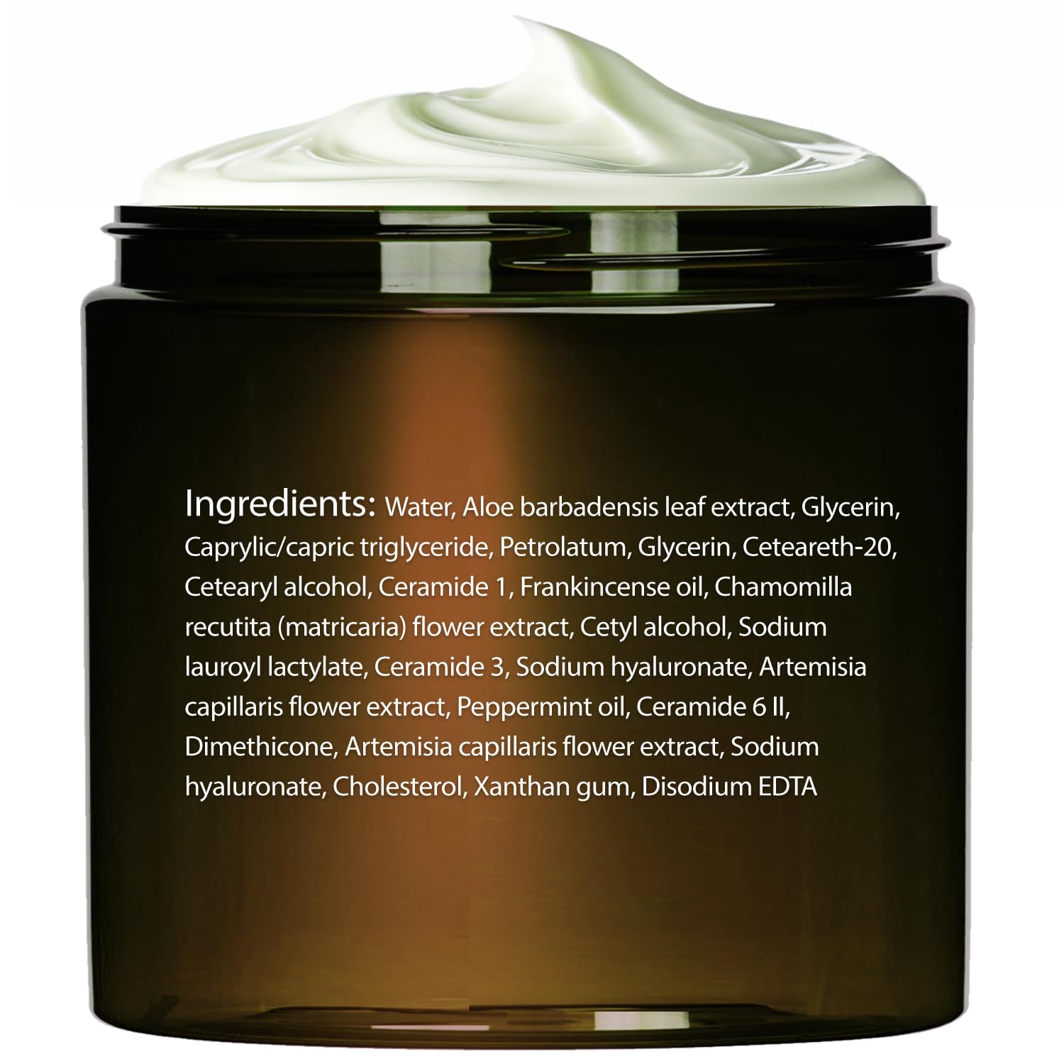 Essentially KateS Frankincense Oil Foot Cream in an 8 oz jar, moisturizing skin with natural frankincense scent and rich texture.