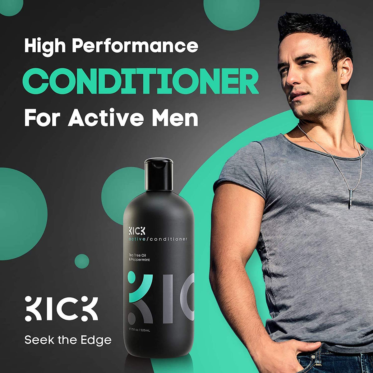 Mens Conditioner Tea Tree and Peppermint - Kick Official Imagery - 2