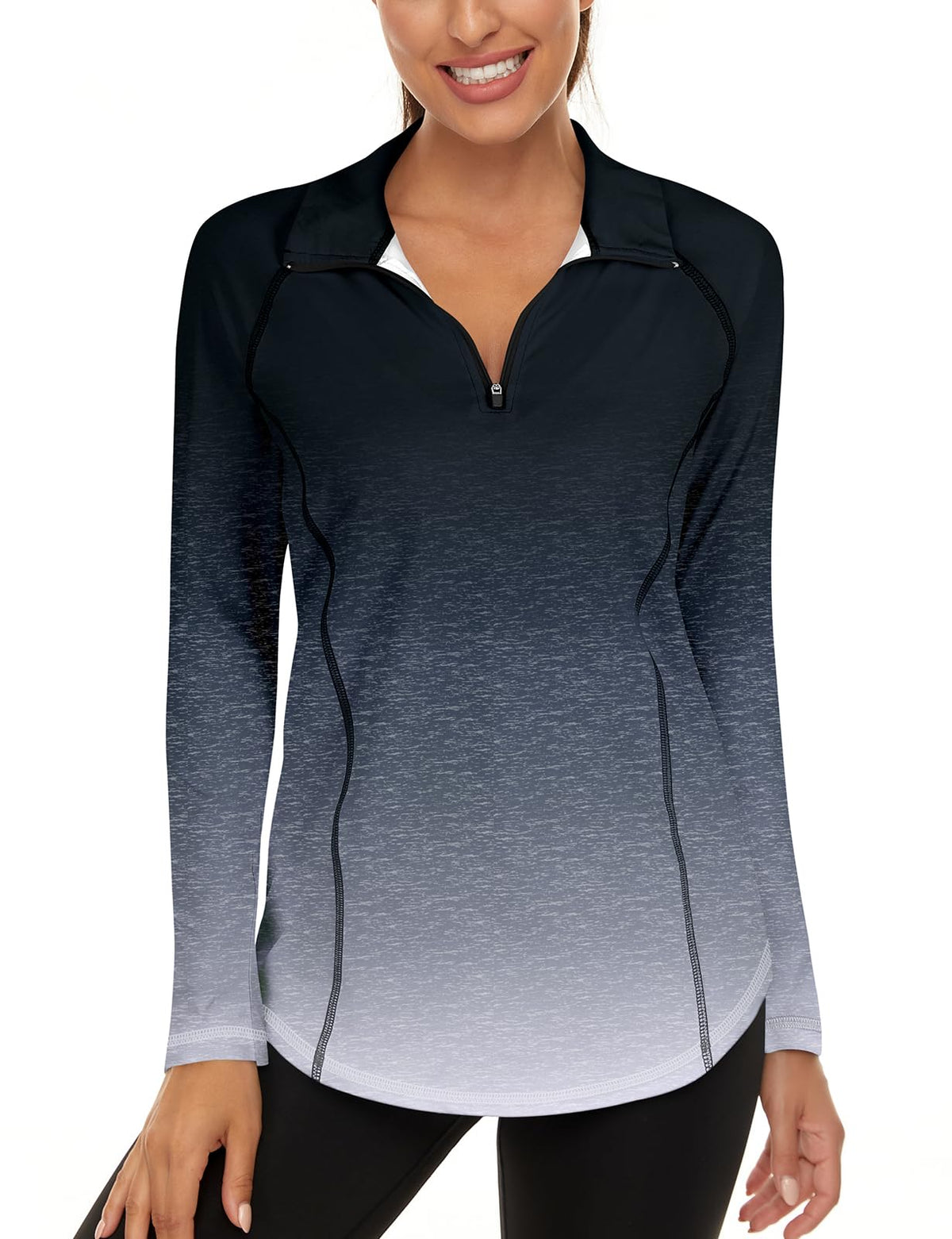 LURANEE Womens UPF 50 Long Sleeve 1 4 Zip Pullover Athletic - LURANEE Official Imagery - 8