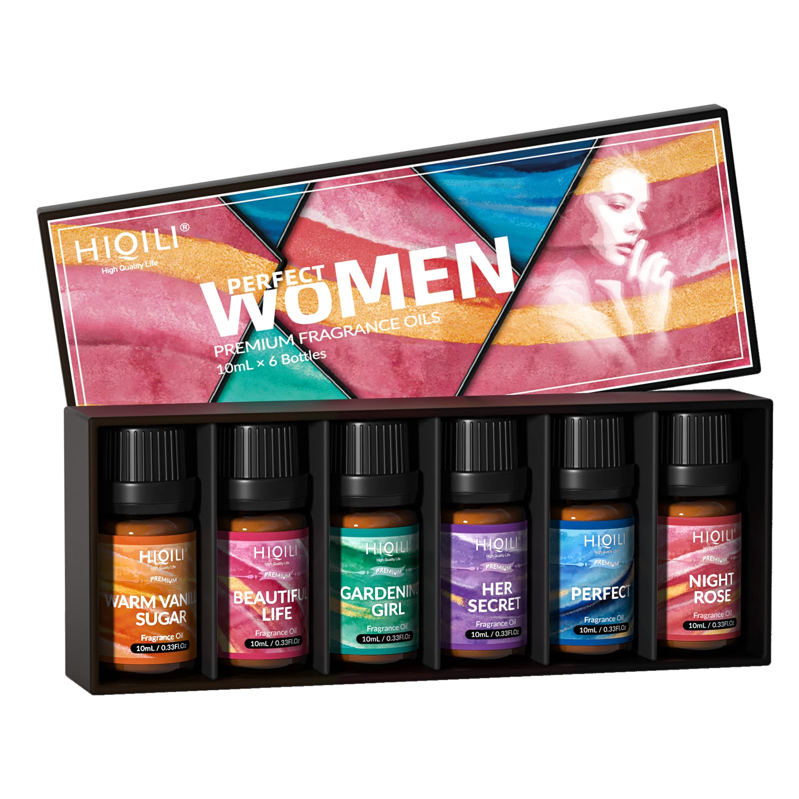 HIQILI Women Fragrance Oil Trial Set, Essential Oils for DIY - Product Imagery