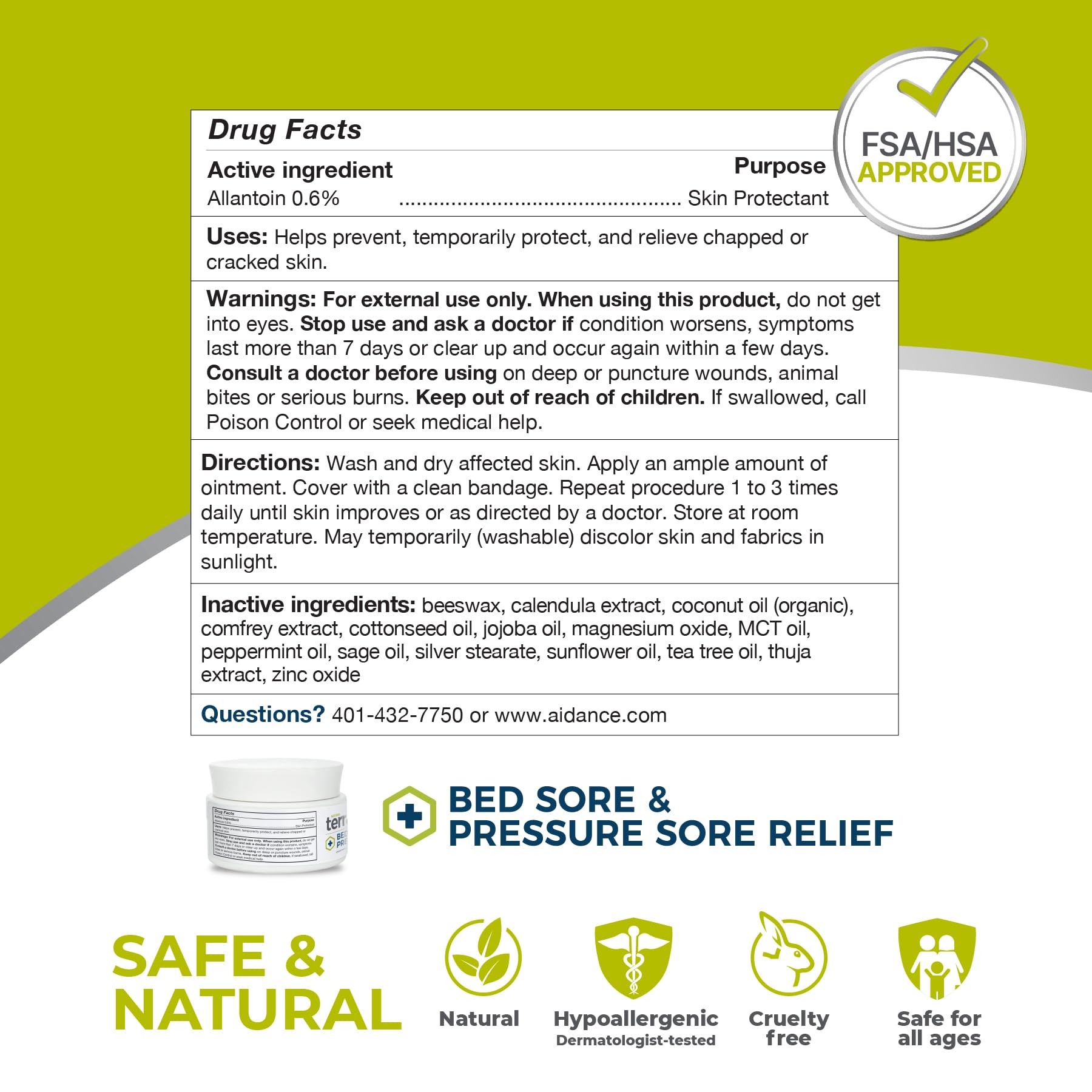 terrasil Bed Sores Treatment Cream, Fast Healing, 1.5oz