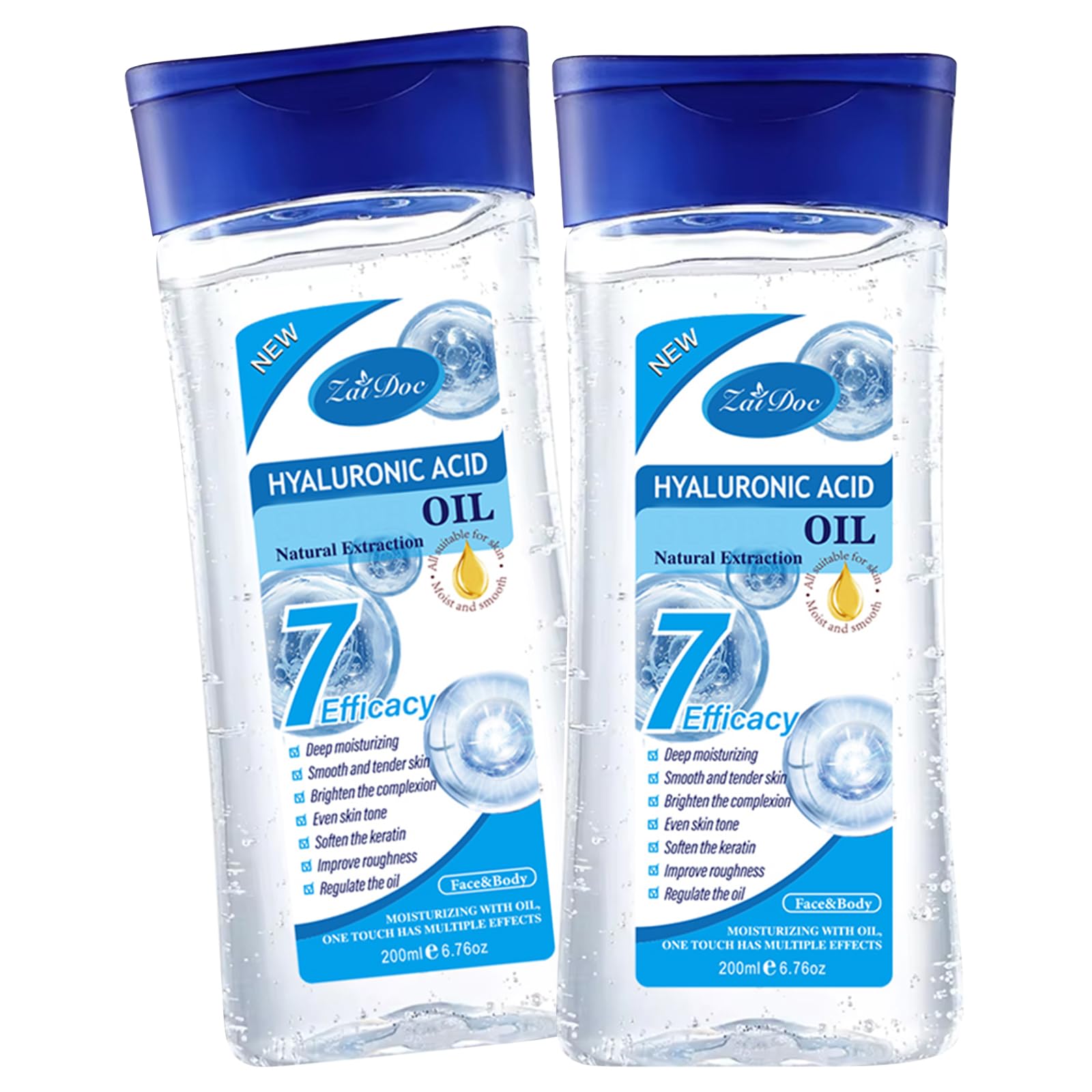 2-Pack Hyaluronic Acid Massage Oil, Body Massage Oil for Body & - Product Imagery