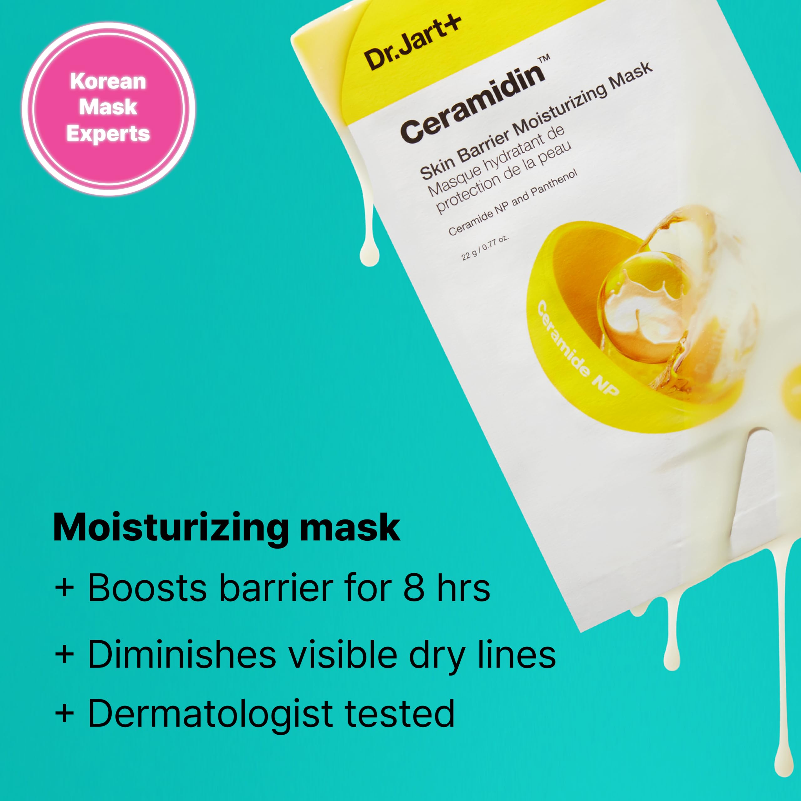 Dr.Jart+ Ceramidin Skin Barrier Moisturizing Korean Face Mask - Generic