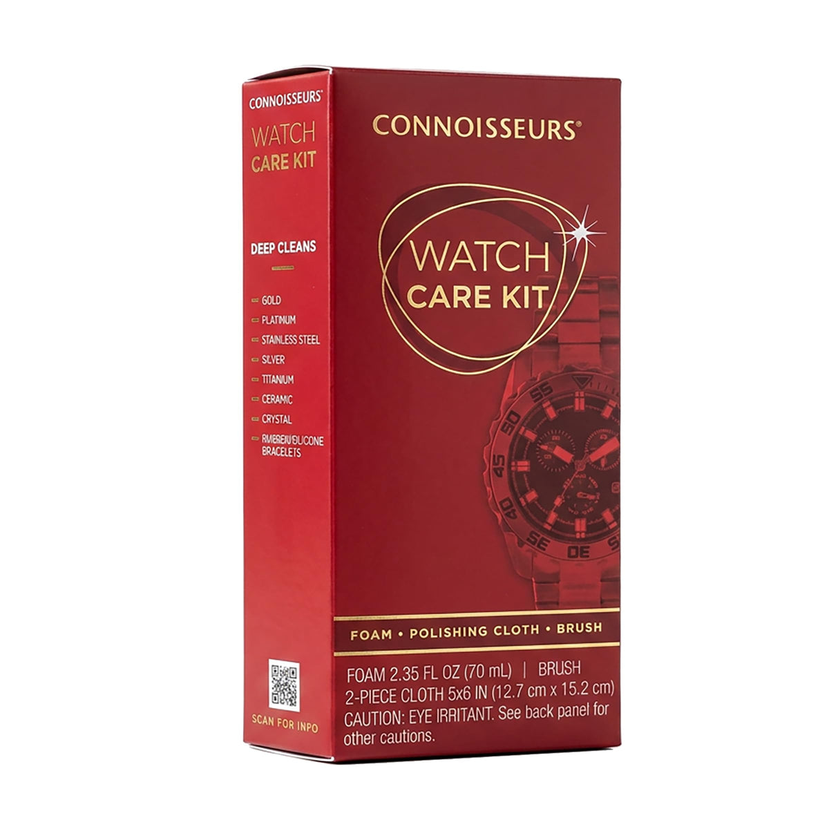 CONNOISSEURS 3 Piece Watch Cleaning Kit with Foam Cleanser - CONNOISSEURS Official Imagery - 1
