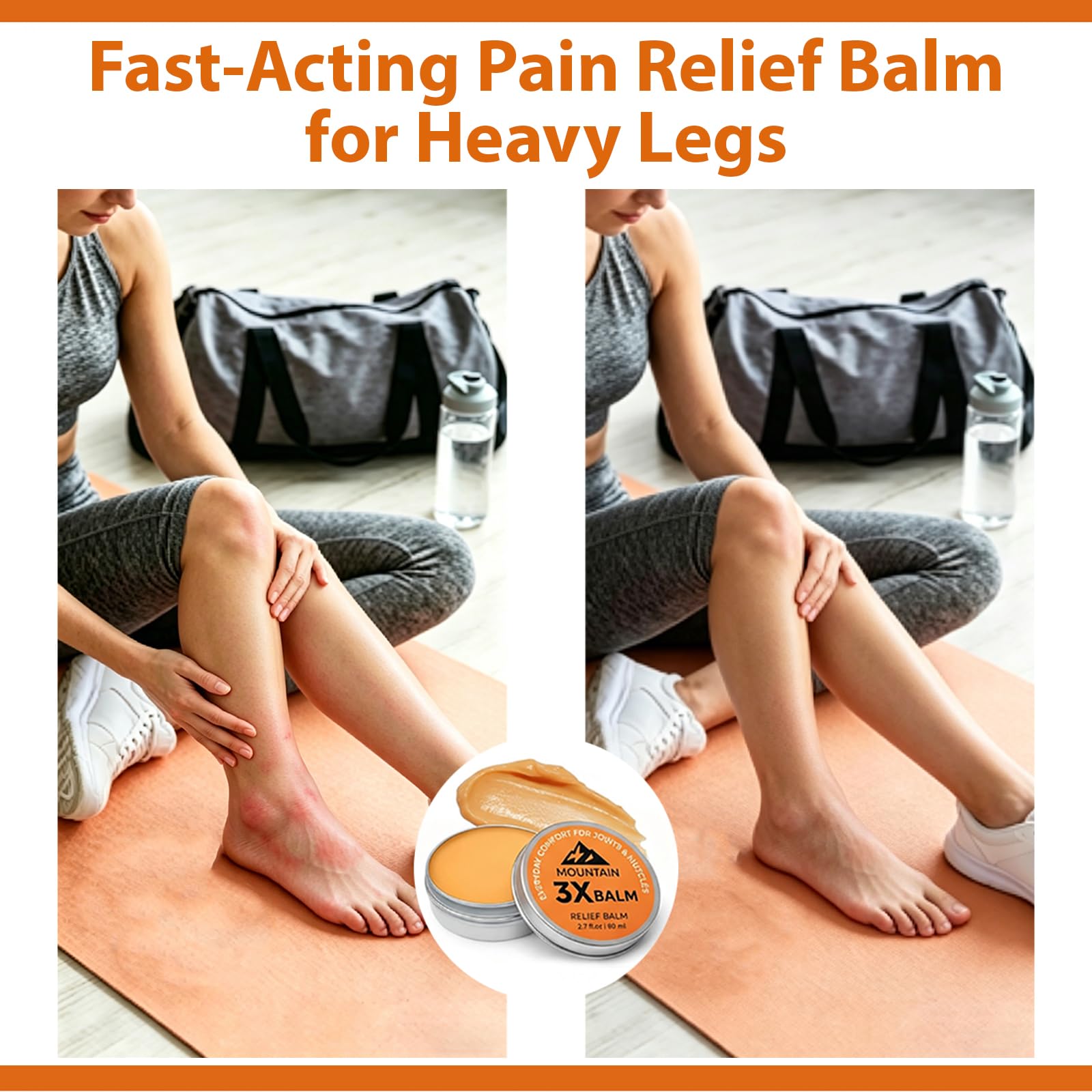 3X Relief Balm, 3X Relief Balms for Joint, Knee, Foot & Back, with Organic Arnica & Camphor - Soothing Care Ointment, Fast Absorbing, Non-Greasy Formula, 2.7fl oz (1)
