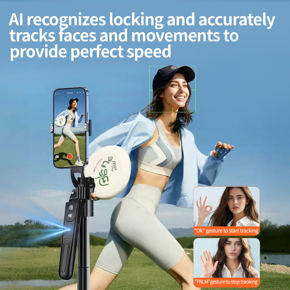 70 9 Auto Face Tracking Selfie Stick Tripod for iPhone with - yAyusi Official Imagery - 4