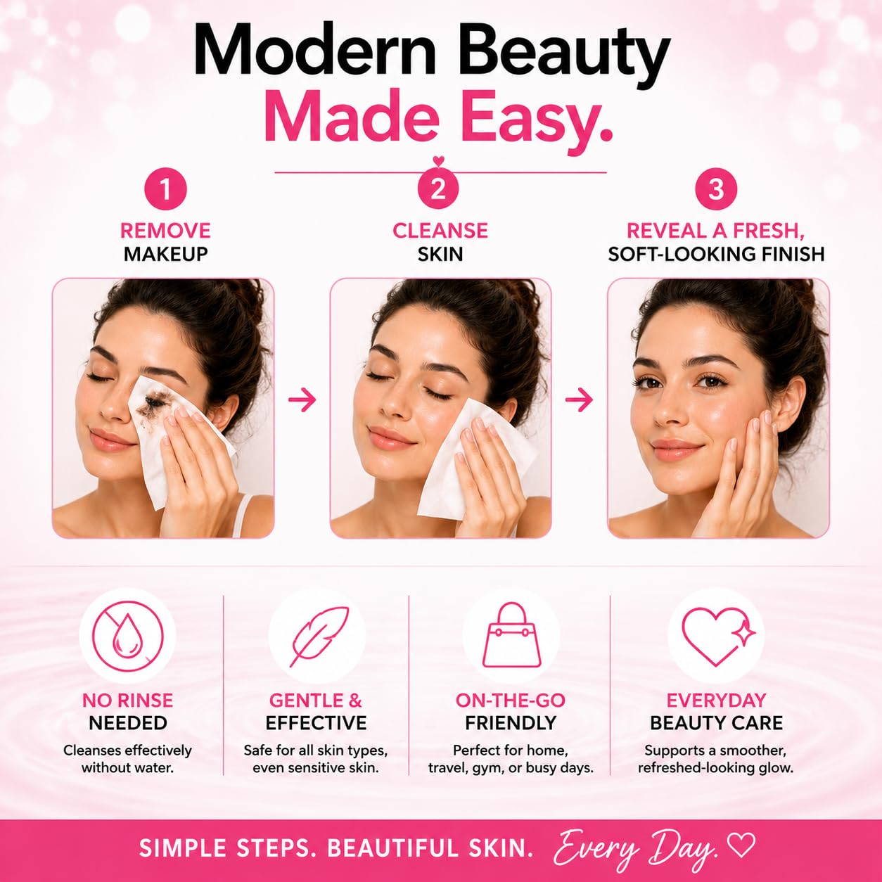 Global Beauty Care Collagen Cleansing Facial Towelettes, Makeup - Global Beauty Care
