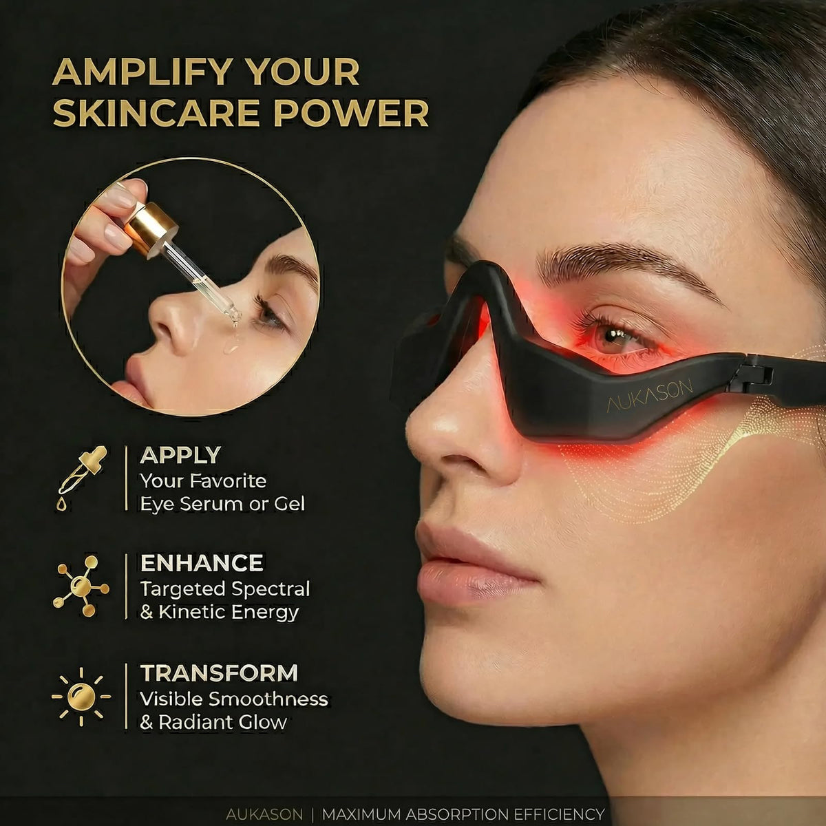 Red Light Eyes Beauty Device 7 in 1 Facial Massager Tool - Aukason Official Imagery - 5