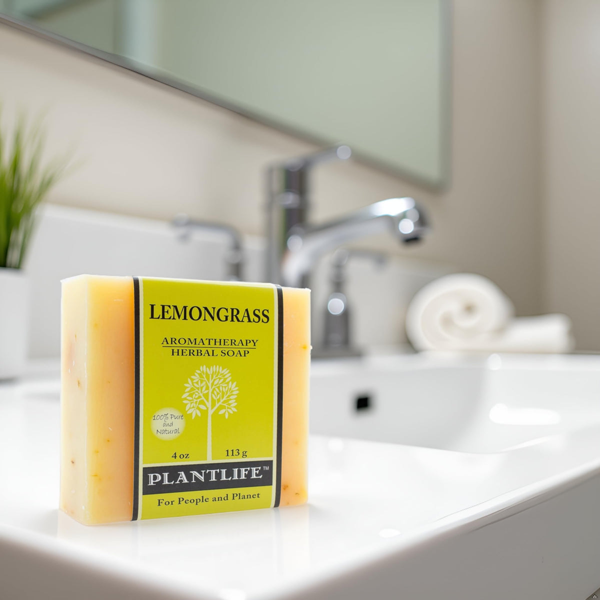 Plantlife Lemongrass Natural Bar Soap 6 Pack Handcrafted - Plantlife Official Imagery - 3