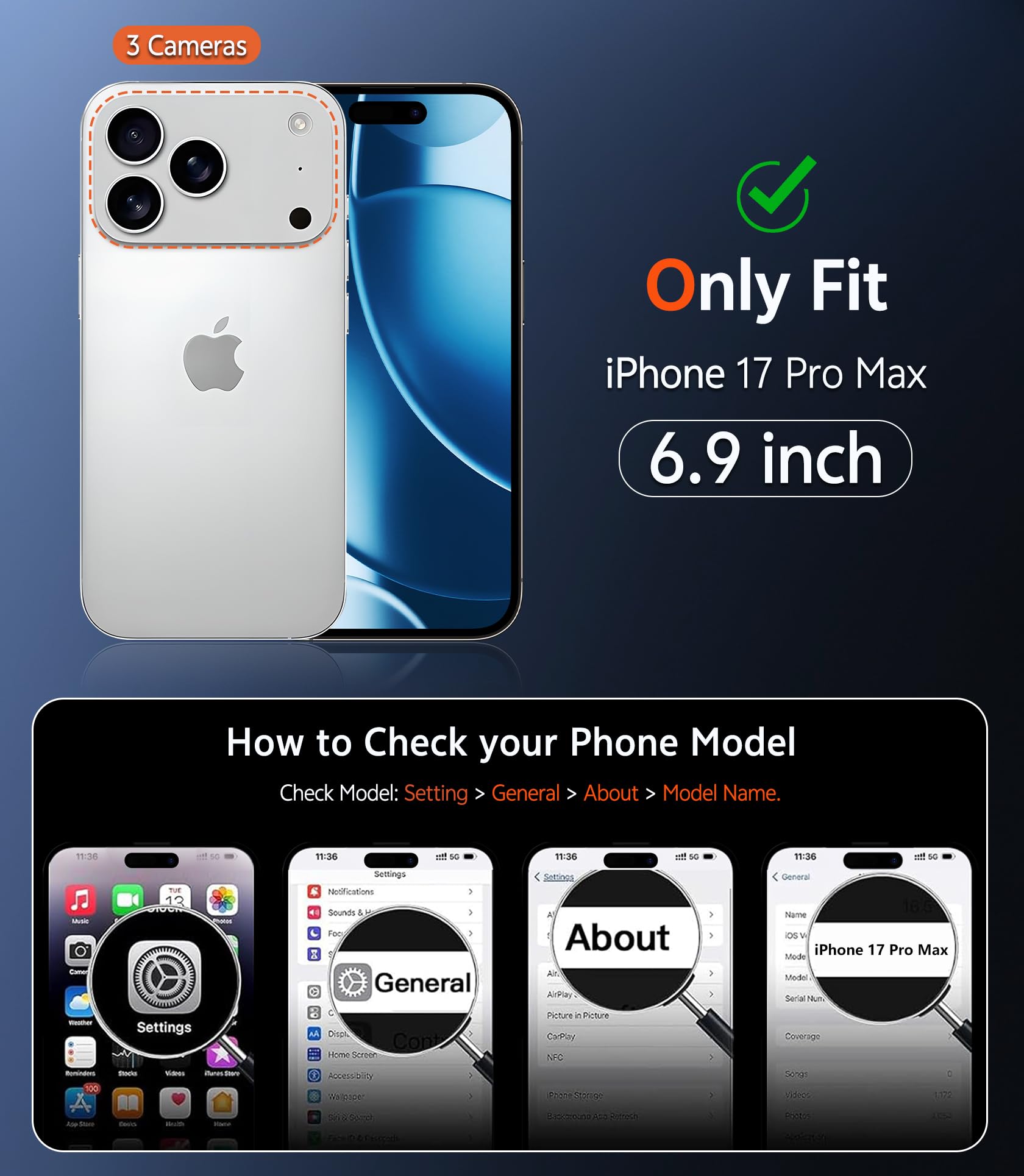 FNTCASE for iPhone 17 Pro - Max Case Compatible with Magsafe Clear - FNTCASE Official Product View 2