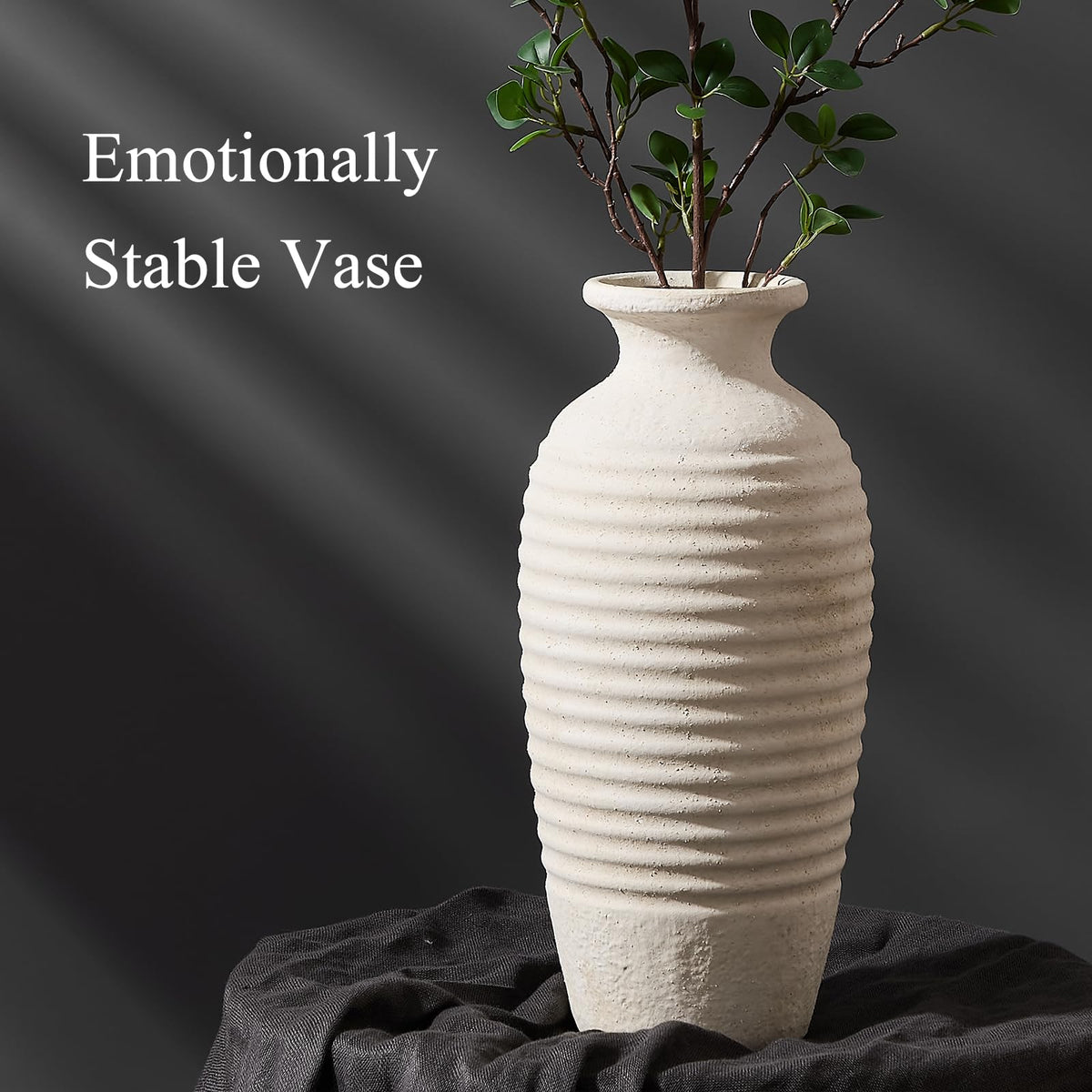 Ceramic Natural Rustic Vase 14 4 Inch Large Vintage Flower - Vaseking Official Imagery - 4
