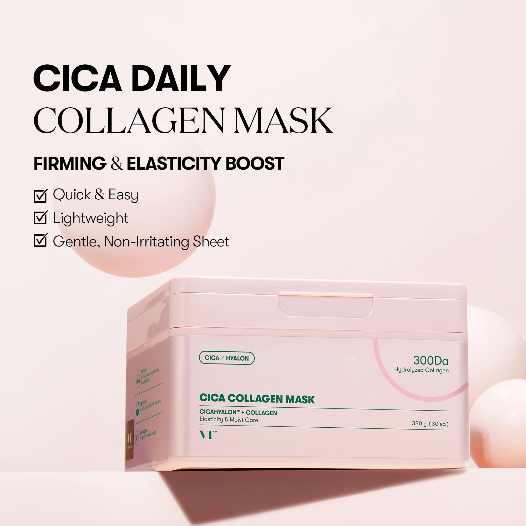 VT COSMETICS Bundle CICA Collagen Daily Mask 30 Sheets &amp; 7% - VT COSMETICS