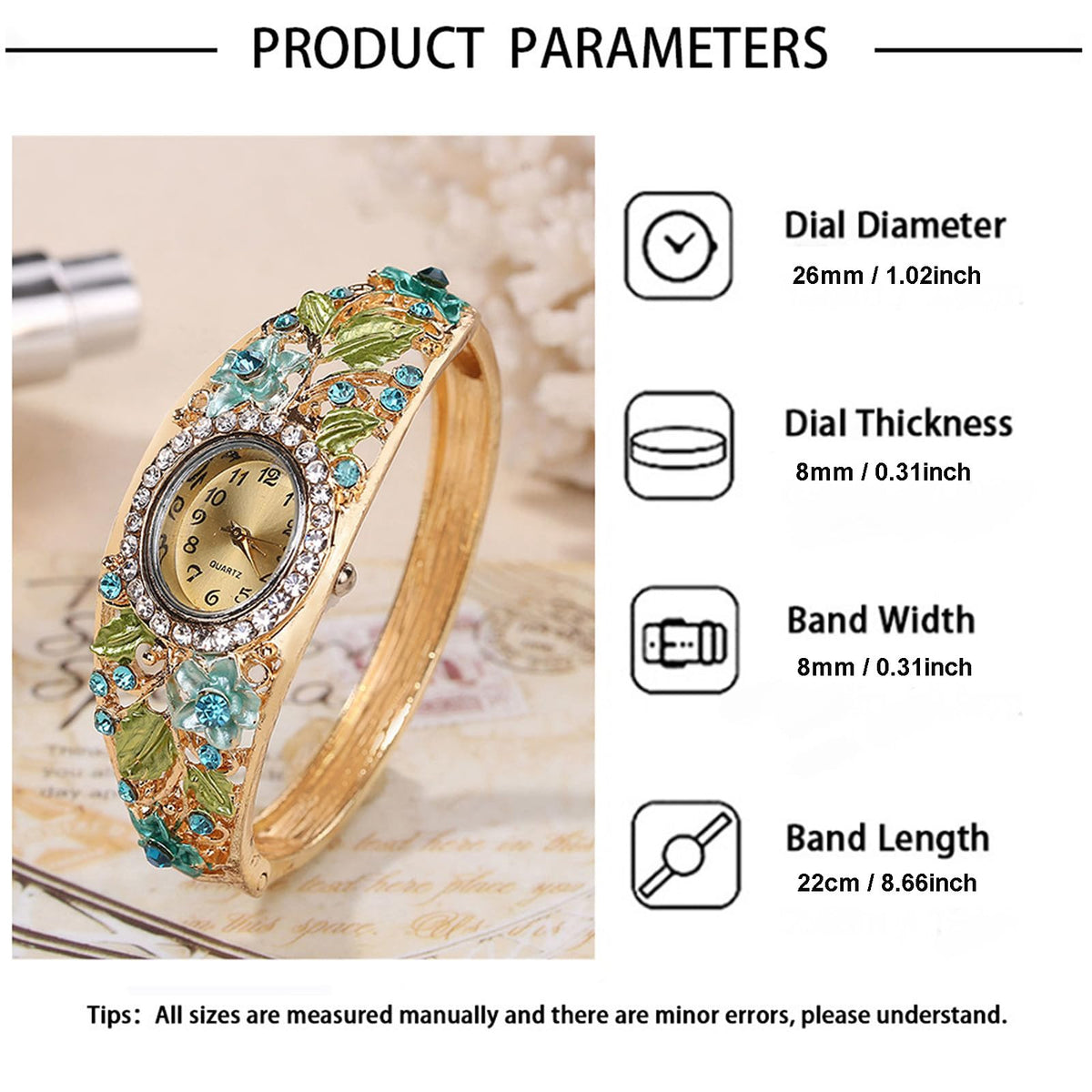 Women Ladies 5 Pcs Wholesale Watch Elegant Bangle Bracelet - Dacdyi Official Imagery - 8