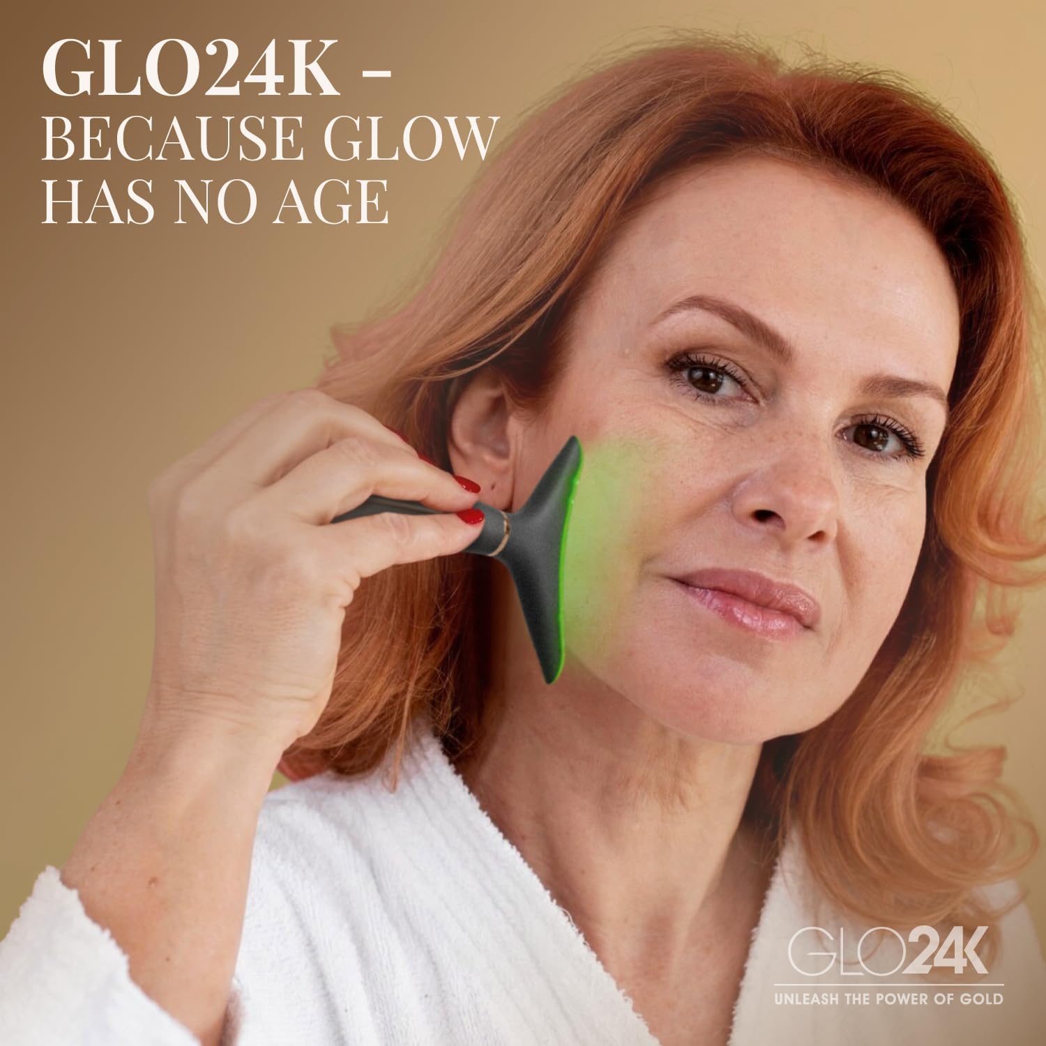 GLO24K LED Face Massager and Neck Wand - GLO24K UNLEASH THE POWER OF GOLD