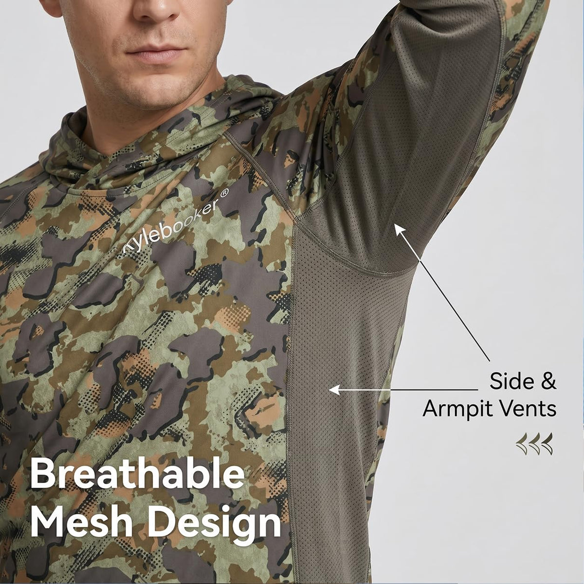 Kylebooker Men s UPF 50 Long Sleeve Fishing Shirts - Kylebooker Official Imagery - 7