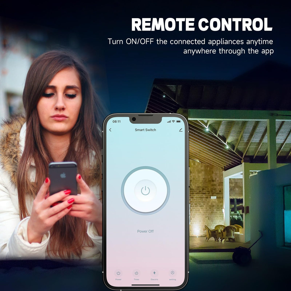 Smart Wall Outlet TR Receptacle Alexa Google 2 4 G WiFi ETL - junlit Official Imagery - 8