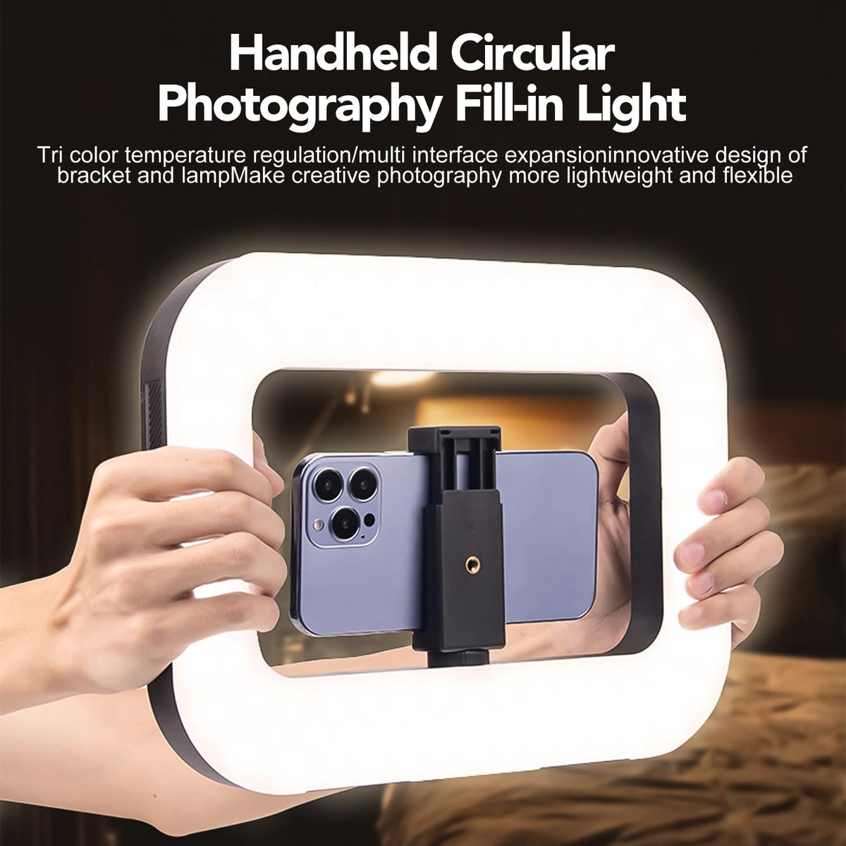 Phone Ring Light with 80 Tall Tripod Stand Built in 8000mAh - Nagnahz Official Imagery - 5