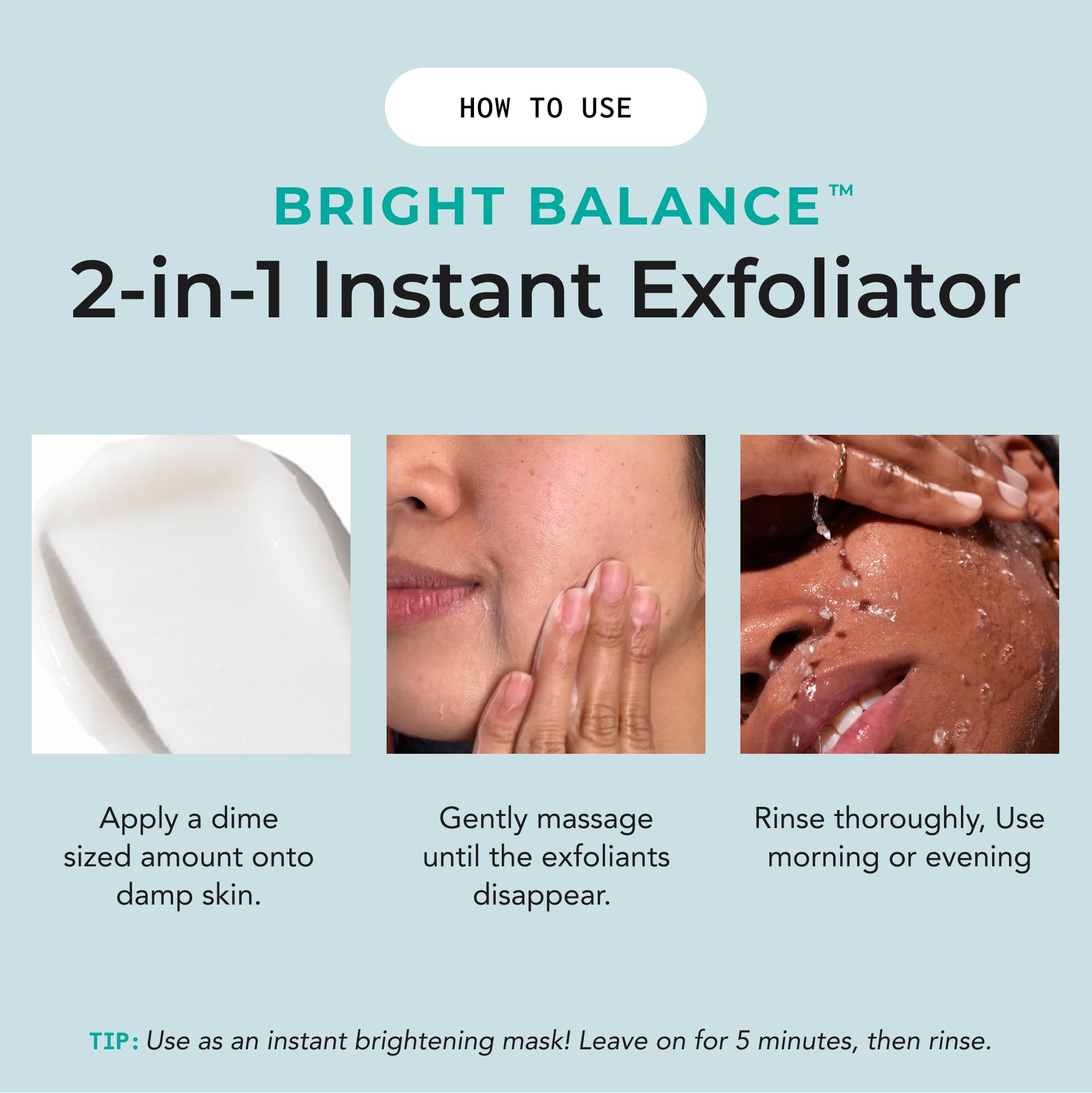 Bigger Than Beauty Bright Balance 2-in-1 Exfoliator, Vegan - Bigger Than Beauty Skincare
