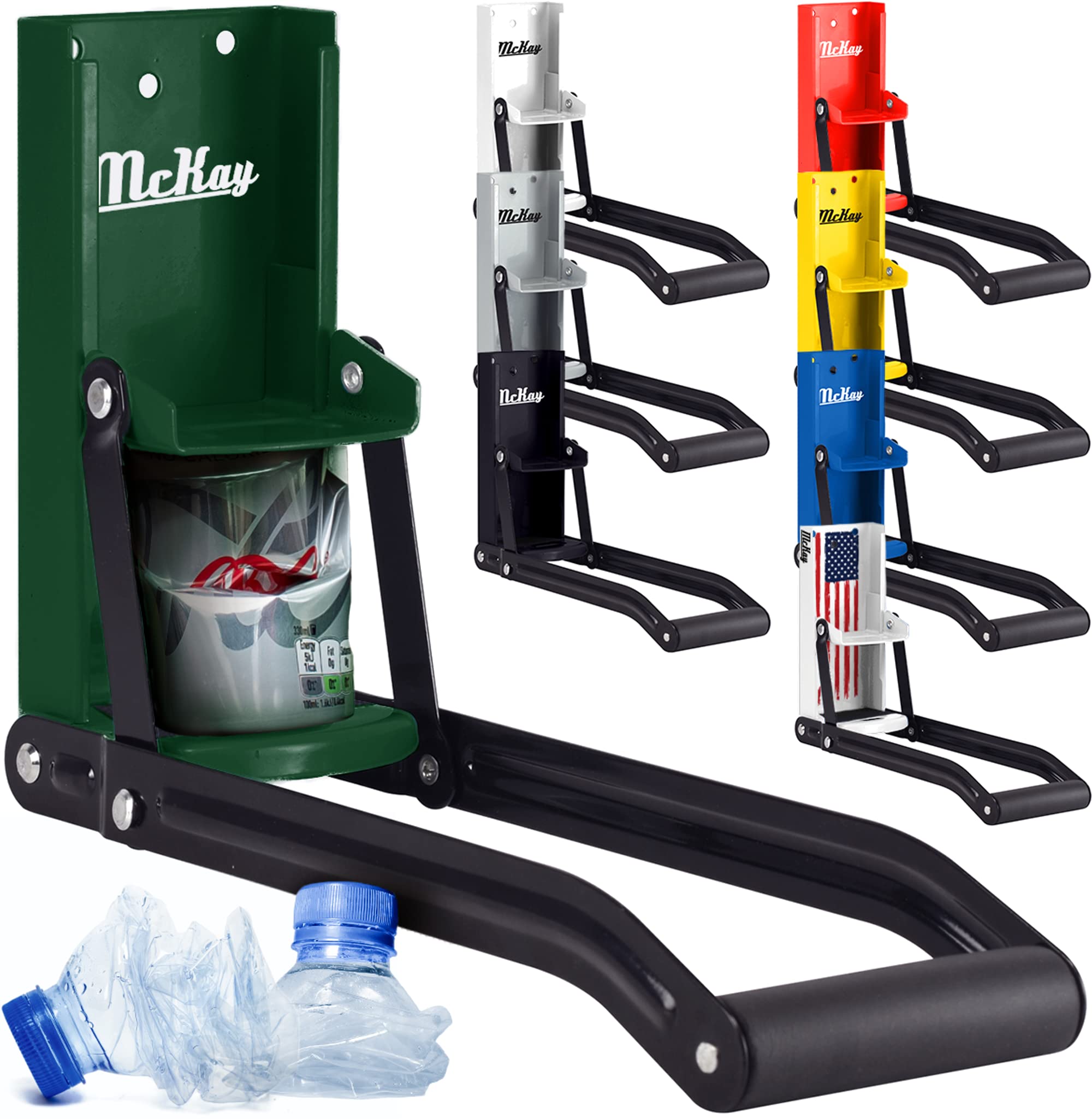 McKay Metal Can Crusher, Wall-Mounted 12/16 Oz. Smasher - Black by McKay - Angle View 10