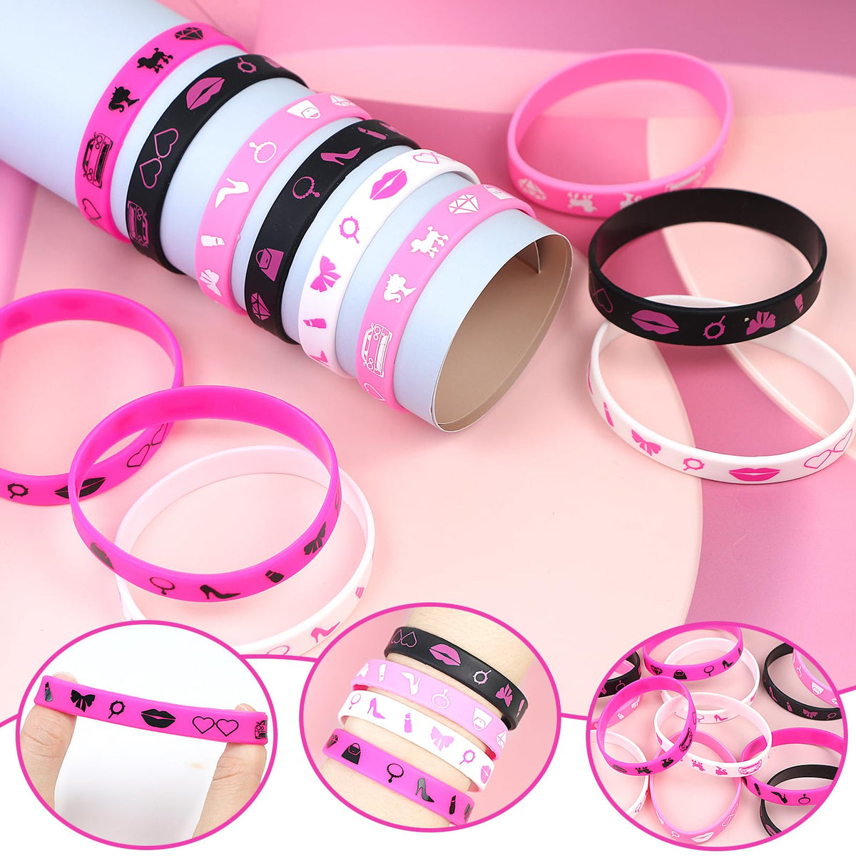 122pcs Pink Party Favors for Girls Pink Girls Birthday Party - TKNOUS Official Imagery - 7