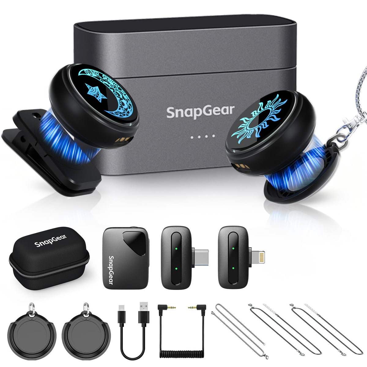 M2 Magnetic Wireless Lavalier Microphone - Snapgear Official Imagery - 1