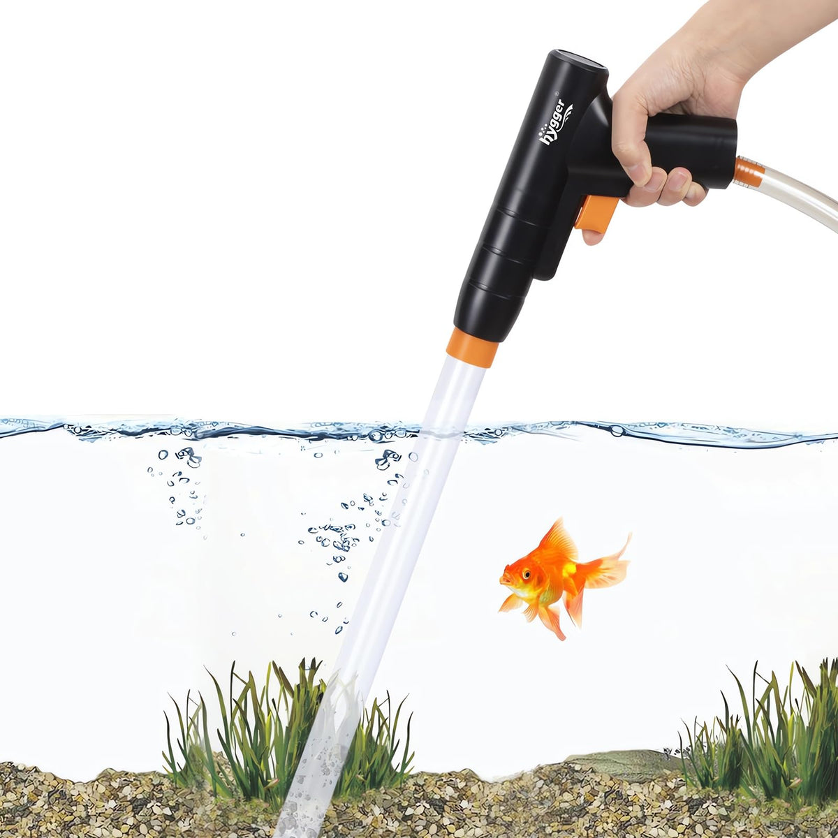 hygger Aquarium Gravel Cleaner Kit Fish Net Aquarium - hygger Official Imagery - 8
