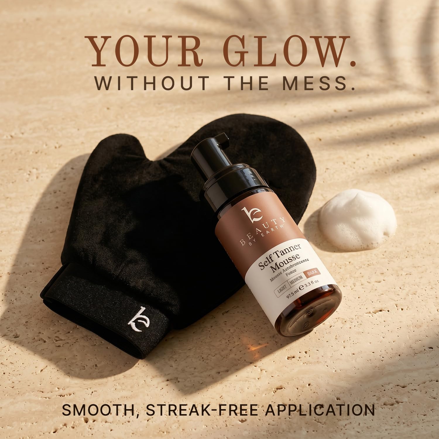 Self Tanner Tanning Mousse Kit - USA Made with Natural, Organic Ingredients - Beauty by Earth Official Product View 4
