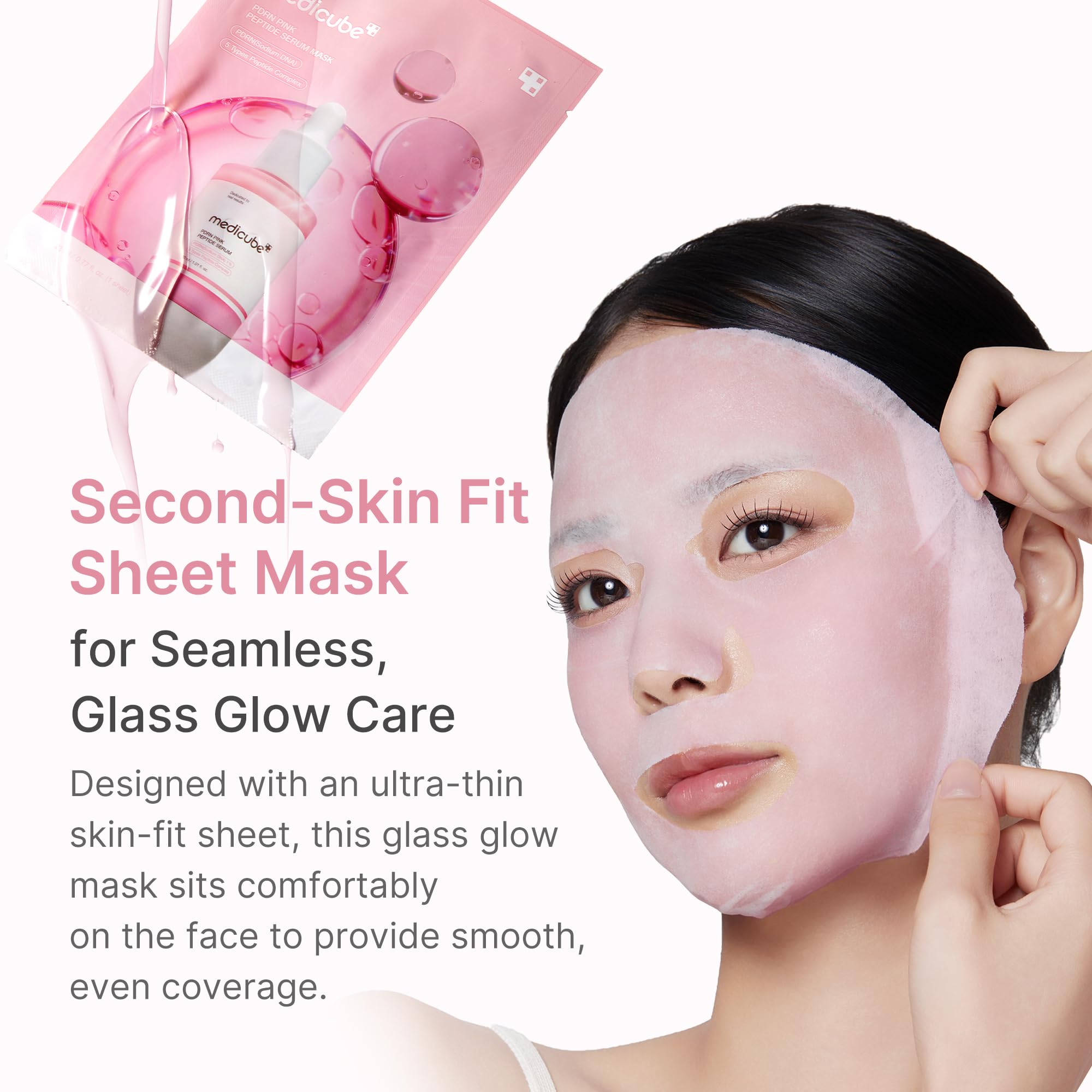 medicube PDRN Pink Peptide Ampoule Sheet Mask 10EA - medicube