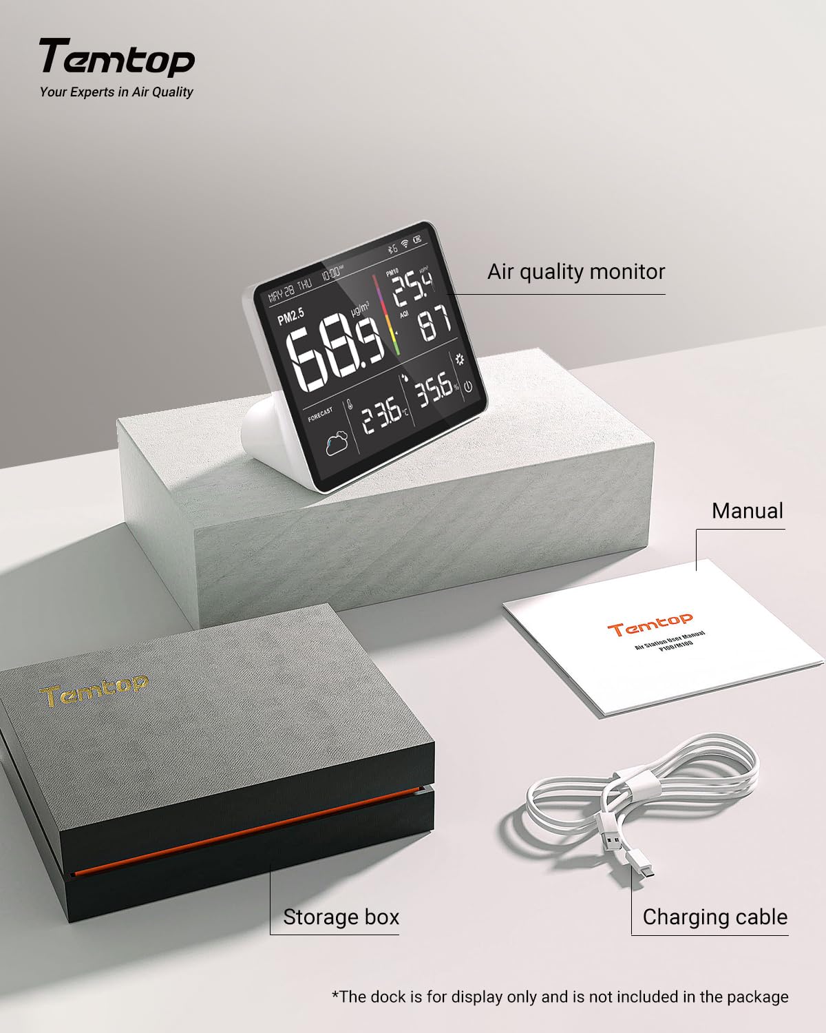 Temtop M100 8-in-1 Wi-Fi Air Quality Monitor