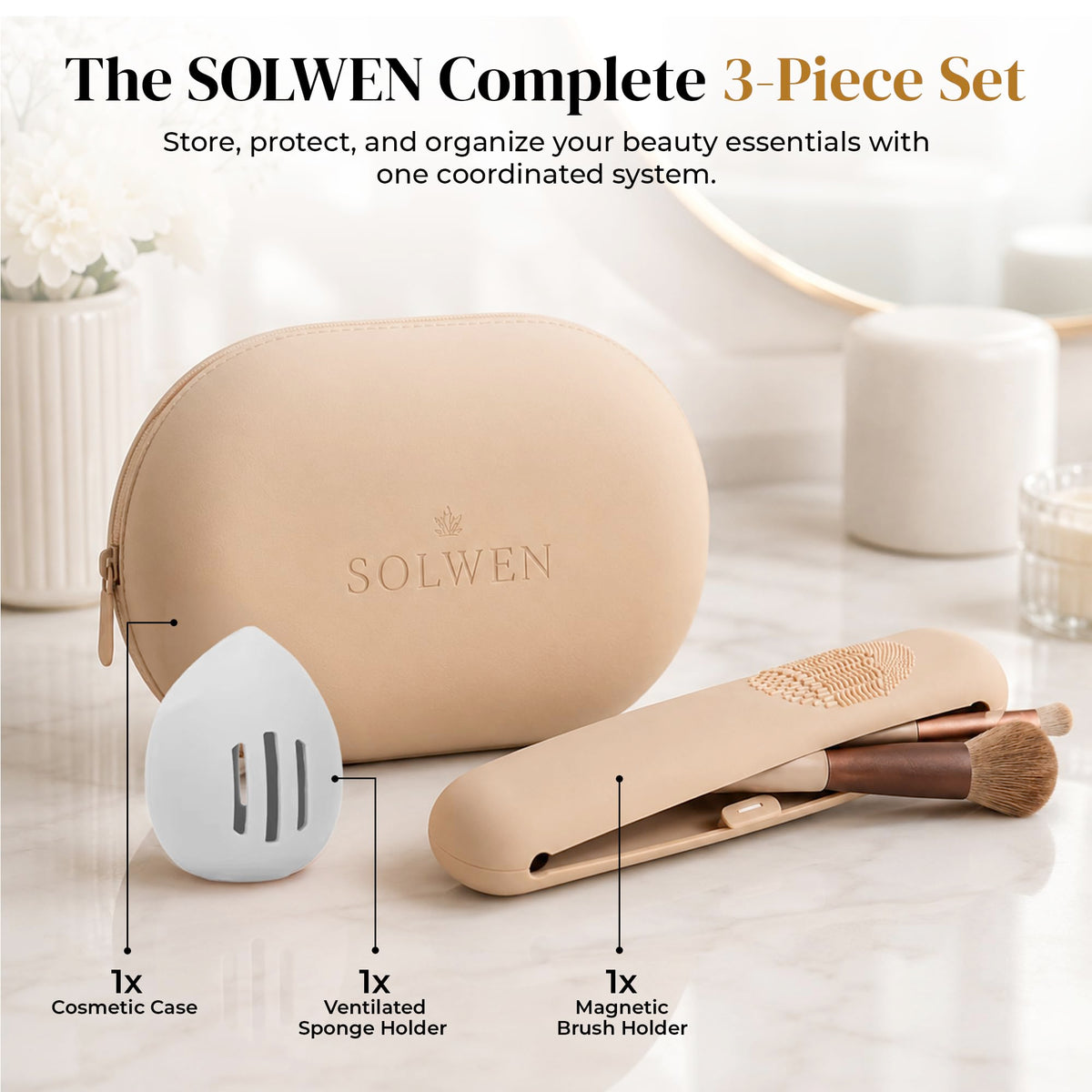 Silicone Makeup Bag Set - SOLWEN Official Imagery - 4