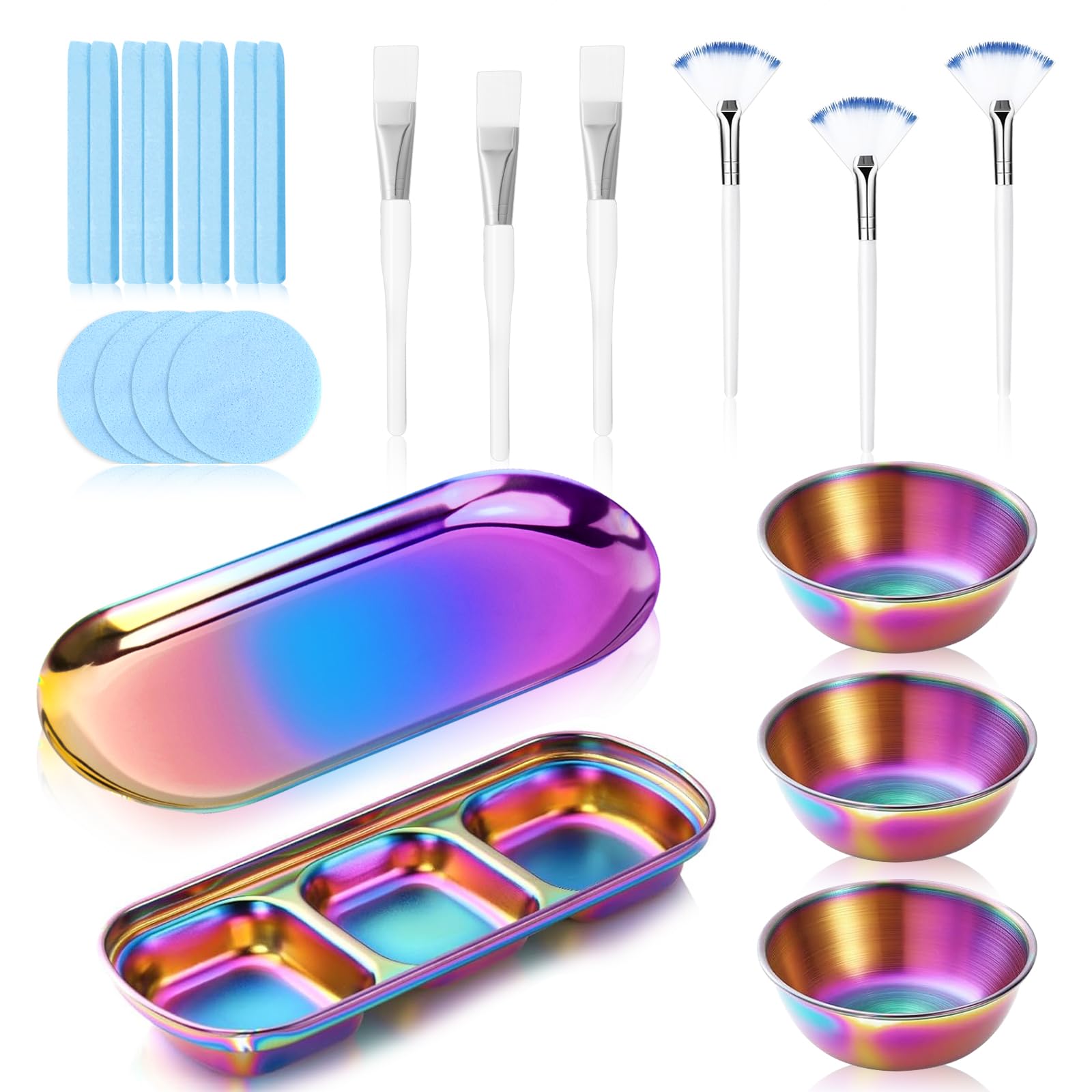 23 Pcs Rose Gold Esthetician Supplies 3 Stainless Steel Facial - DLUGOPIS