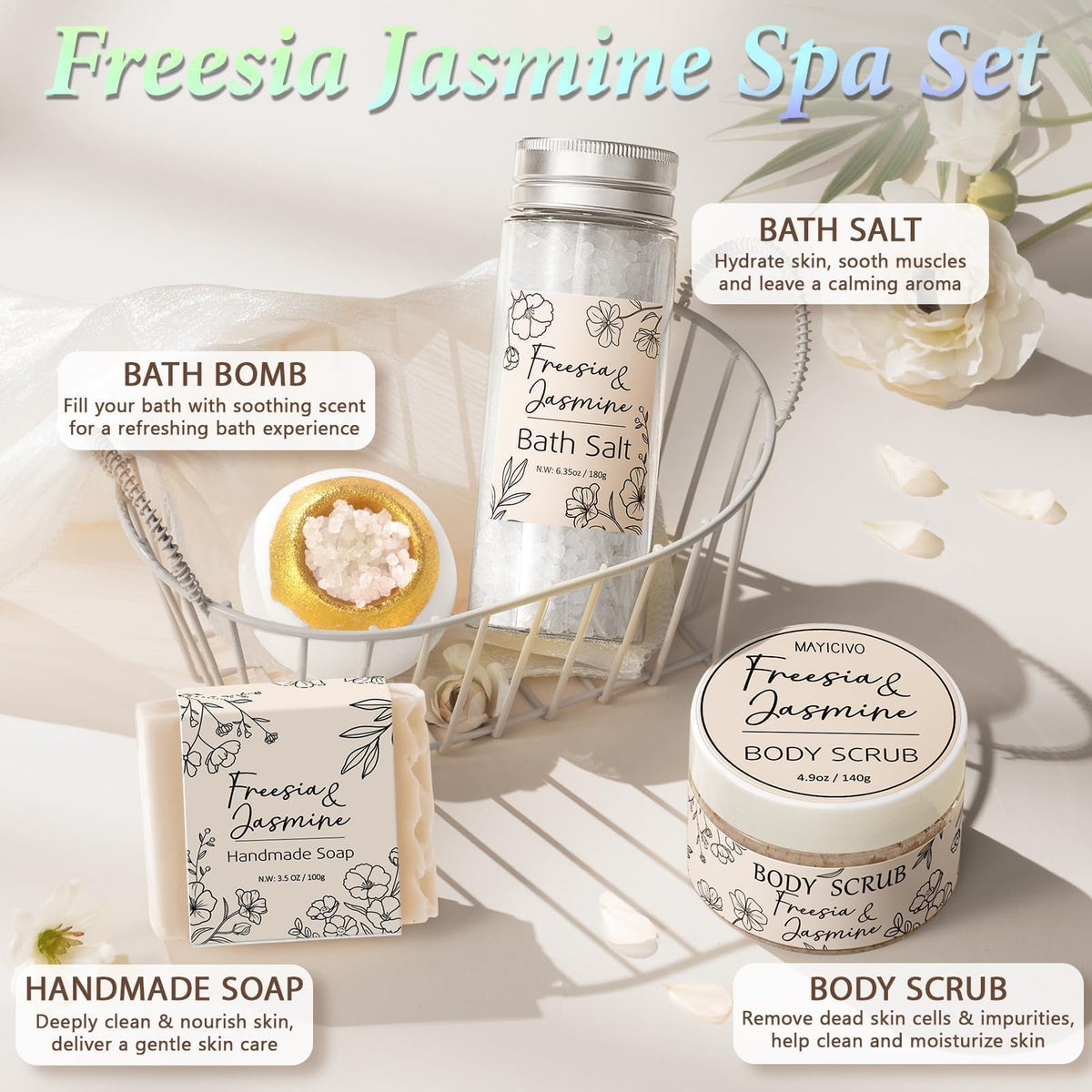 Spa Gifts Baskets for Women Bath Set Birthday Gifts for - MAYICIVO Official Imagery - 6