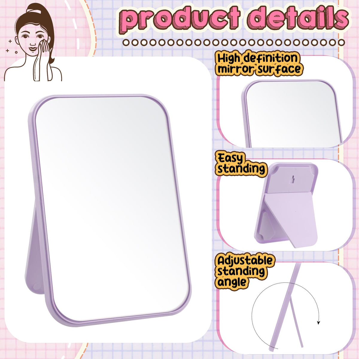 DoubleFill 6 Pcs Spa Party Mirror Spa Party Supplies for - DoubleFill Official Imagery - 4