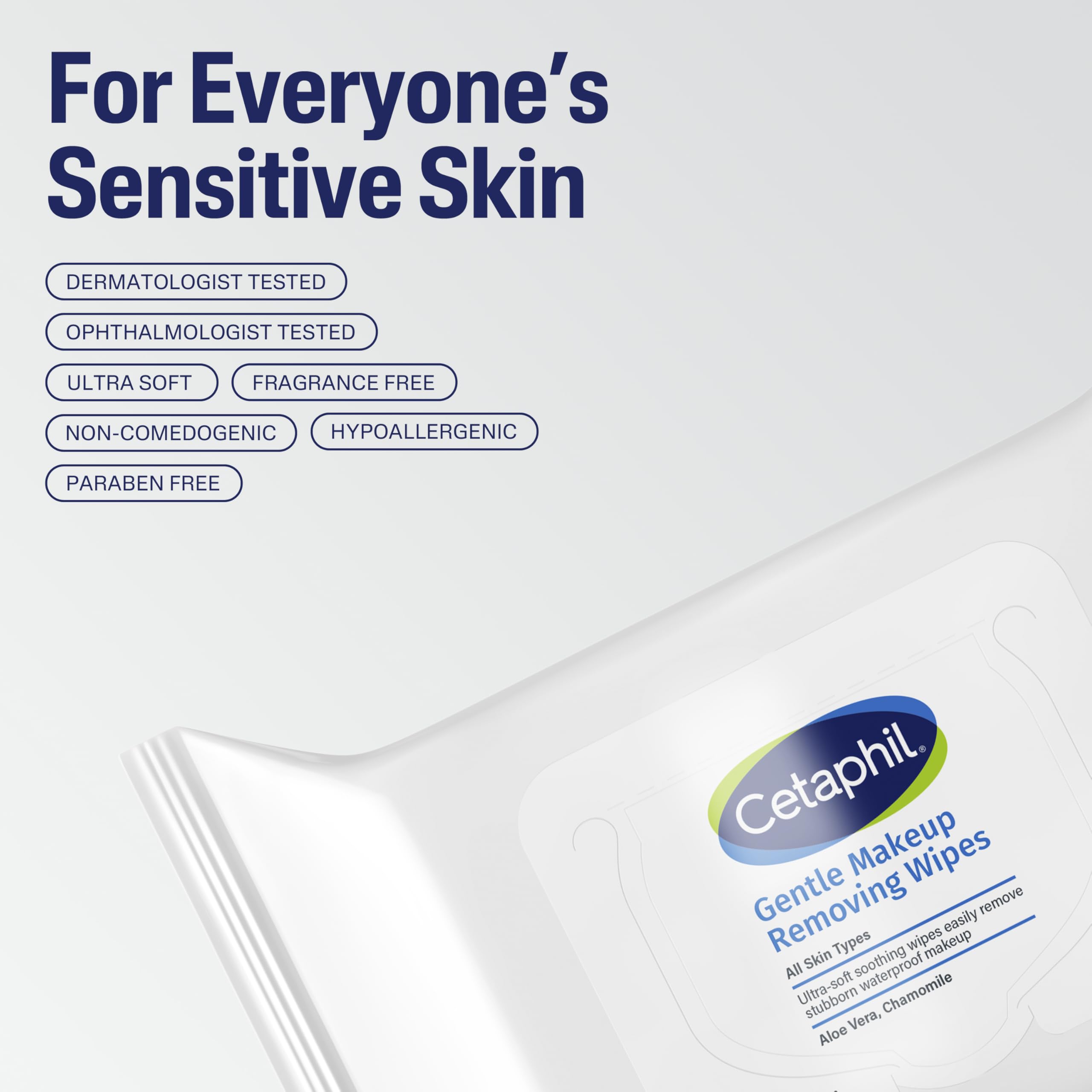 Cetaphil Gentle Makeup Remover Face Wipes, Fragrance Free - Cetaphil Official Product View 7