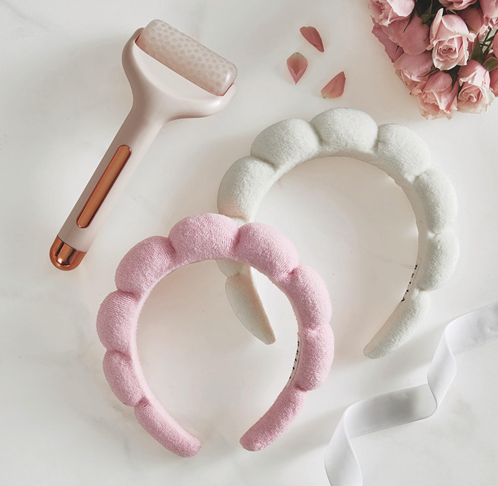 Bella Sleep + Spa Ice Roller for Face and Body Massage Puffiness and Migraine Relief Skin Care Tool, Large, Pink
