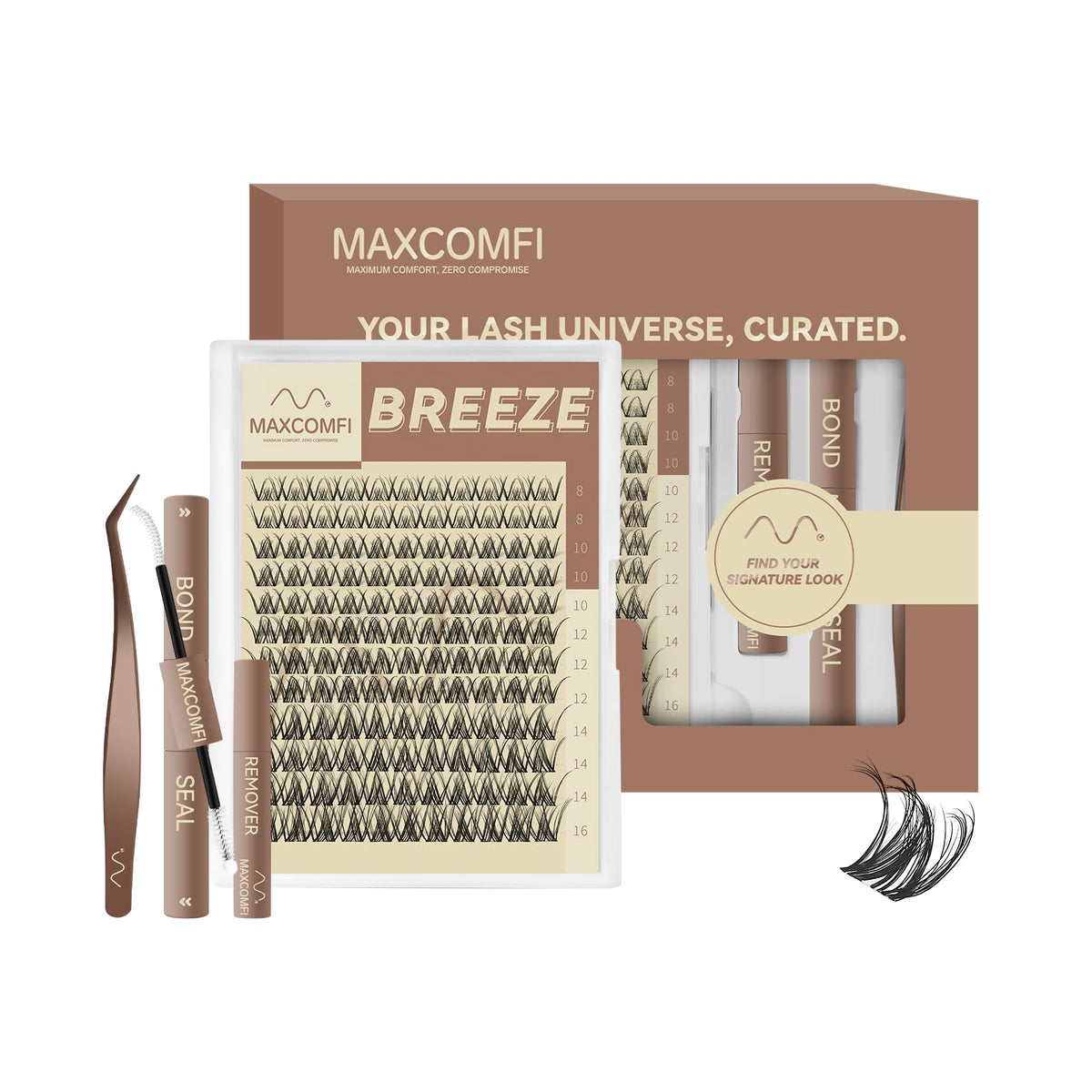 Spider Lash Clusters Breeze Lash Clusters Kit DD Curl Kylie - Maxcomfi Official Imagery - 2